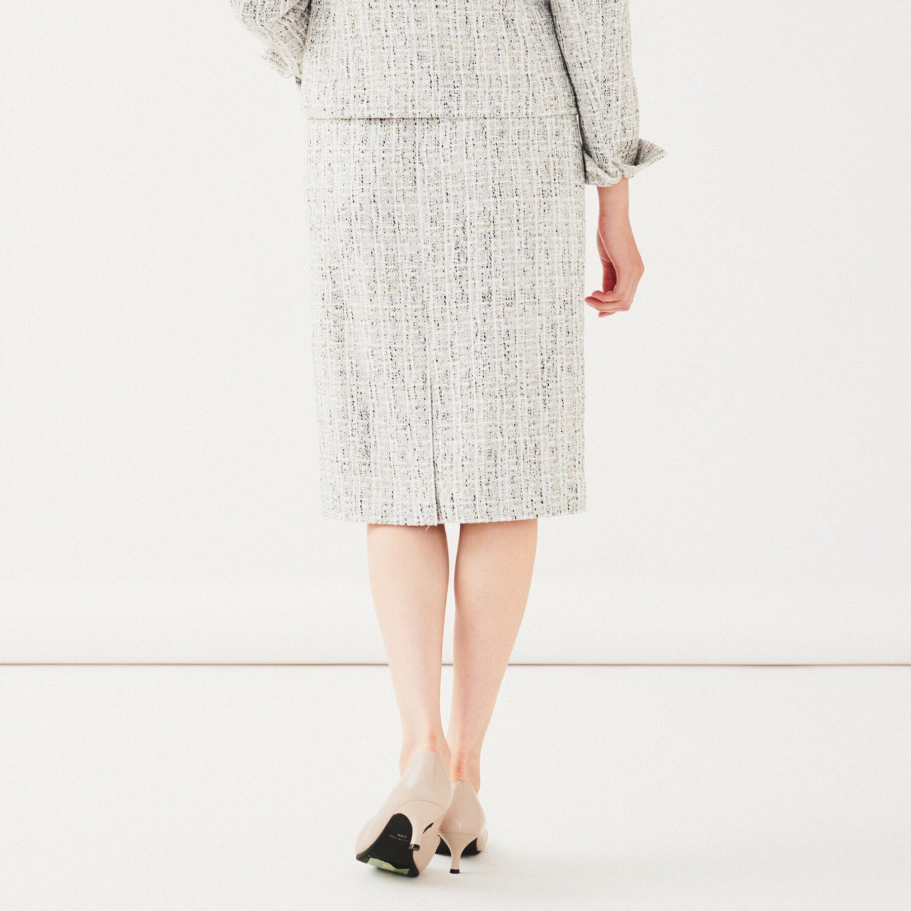 UNTITLED「【入卒／セレモニー／通勤】ラメツイードタイトスカート」|スカート|