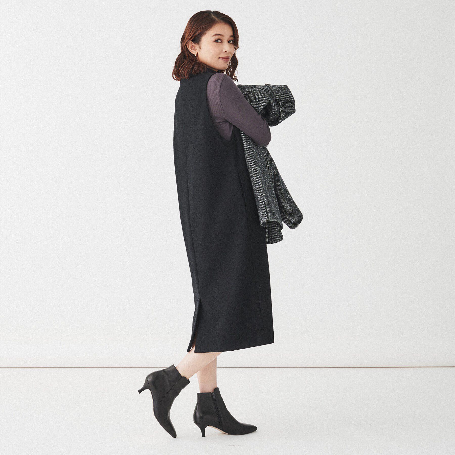 UNTITLED「【きれいめ/ポケット付】ブークレジャンパースカート」|ワンピース|