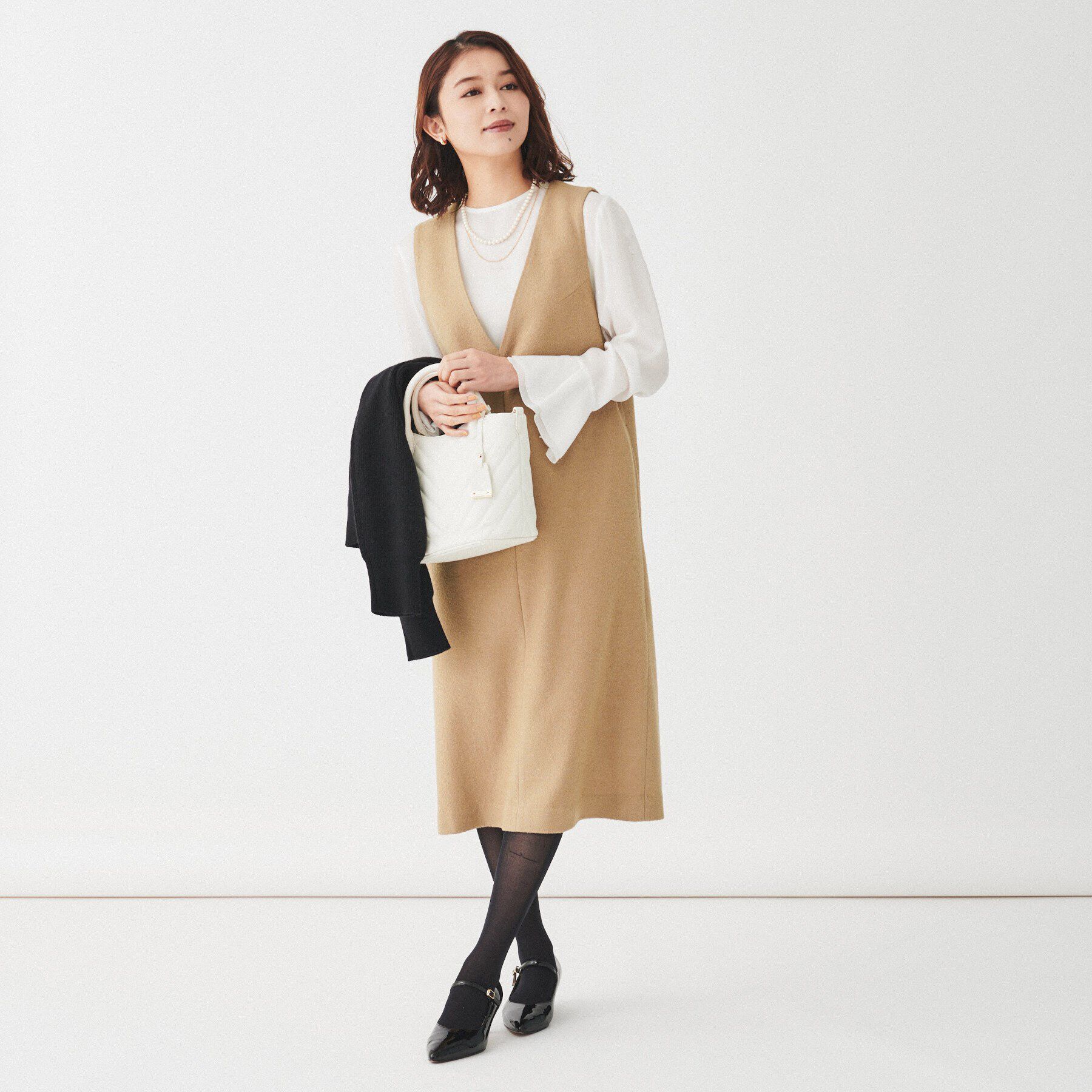 UNTITLED「【きれいめ/ポケット付】ブークレジャンパースカート」|ワンピース|