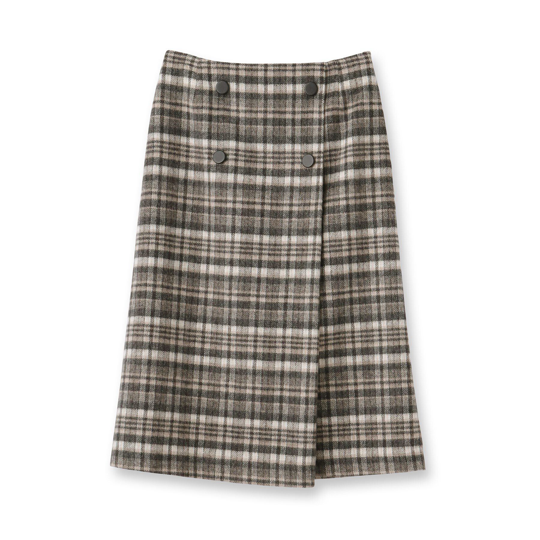 UNTITLED「【きれいめ/トラッド】ランダムチェック ラップ風スカート」|スカート|