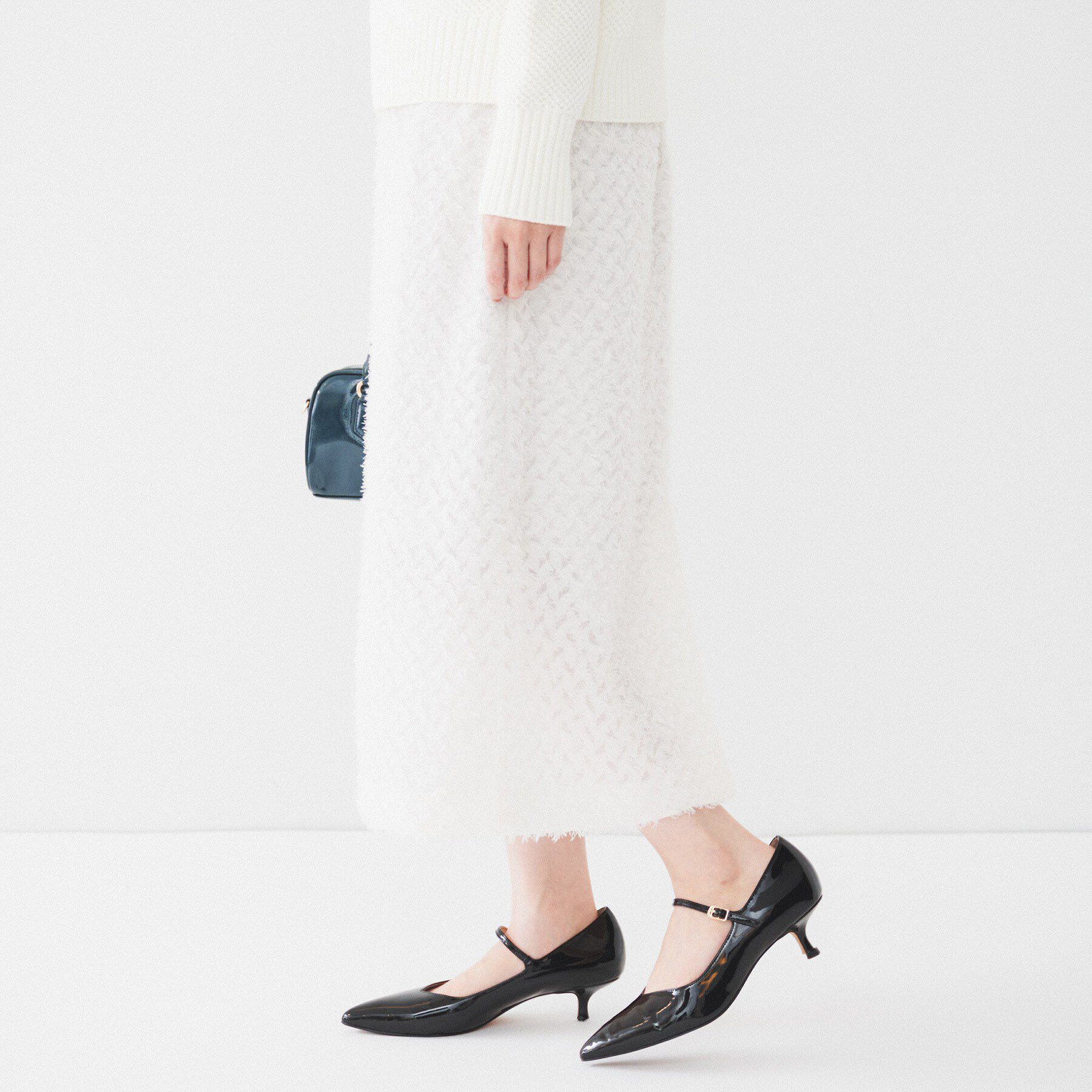 UNTITLED「【洗える/後ろウエストゴム】カットジャカード ナロースカート」|スカート|