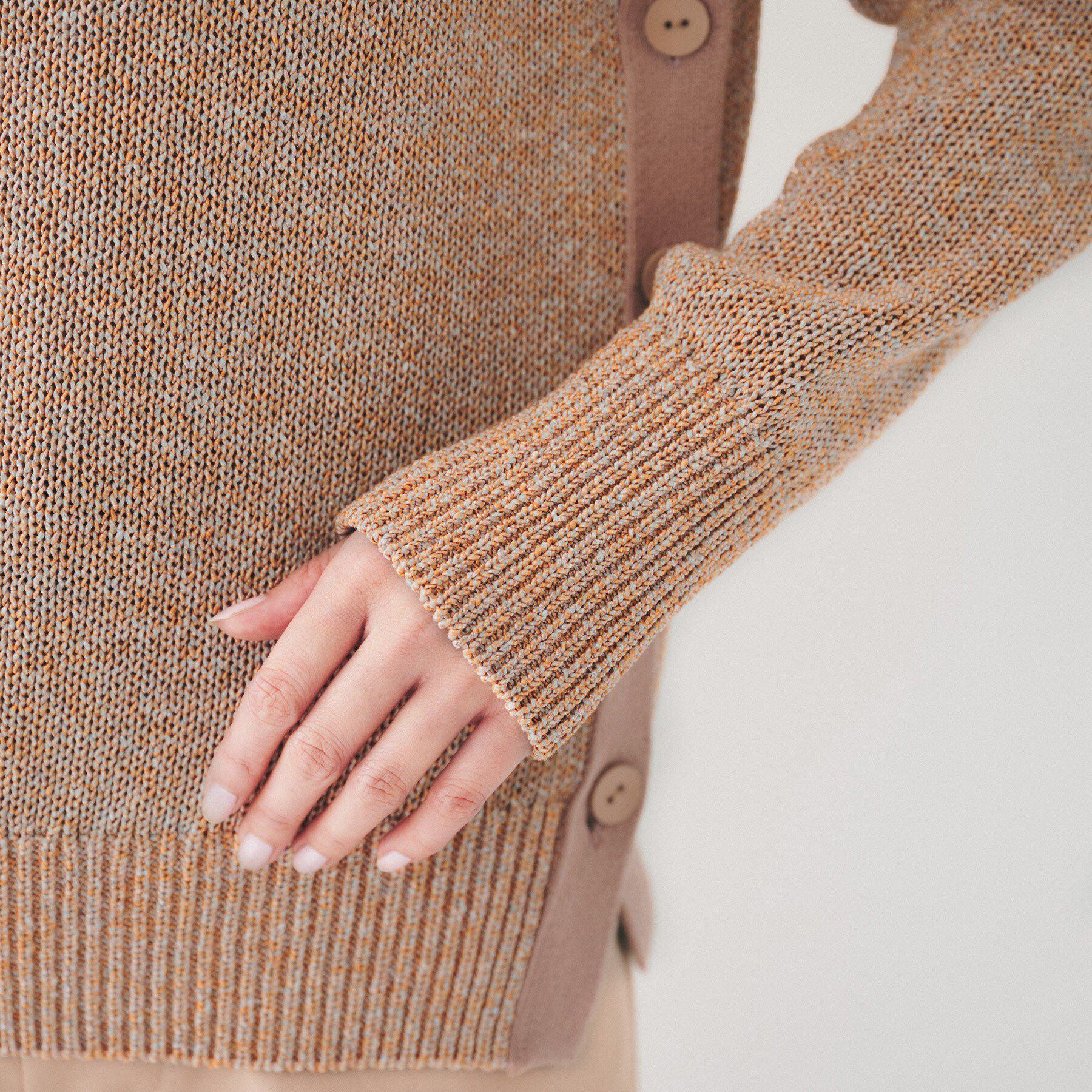 UNTITLED「【手洗い可/春夏素材】ミックスカラー プルオーバーニット」|ニット・セーター|