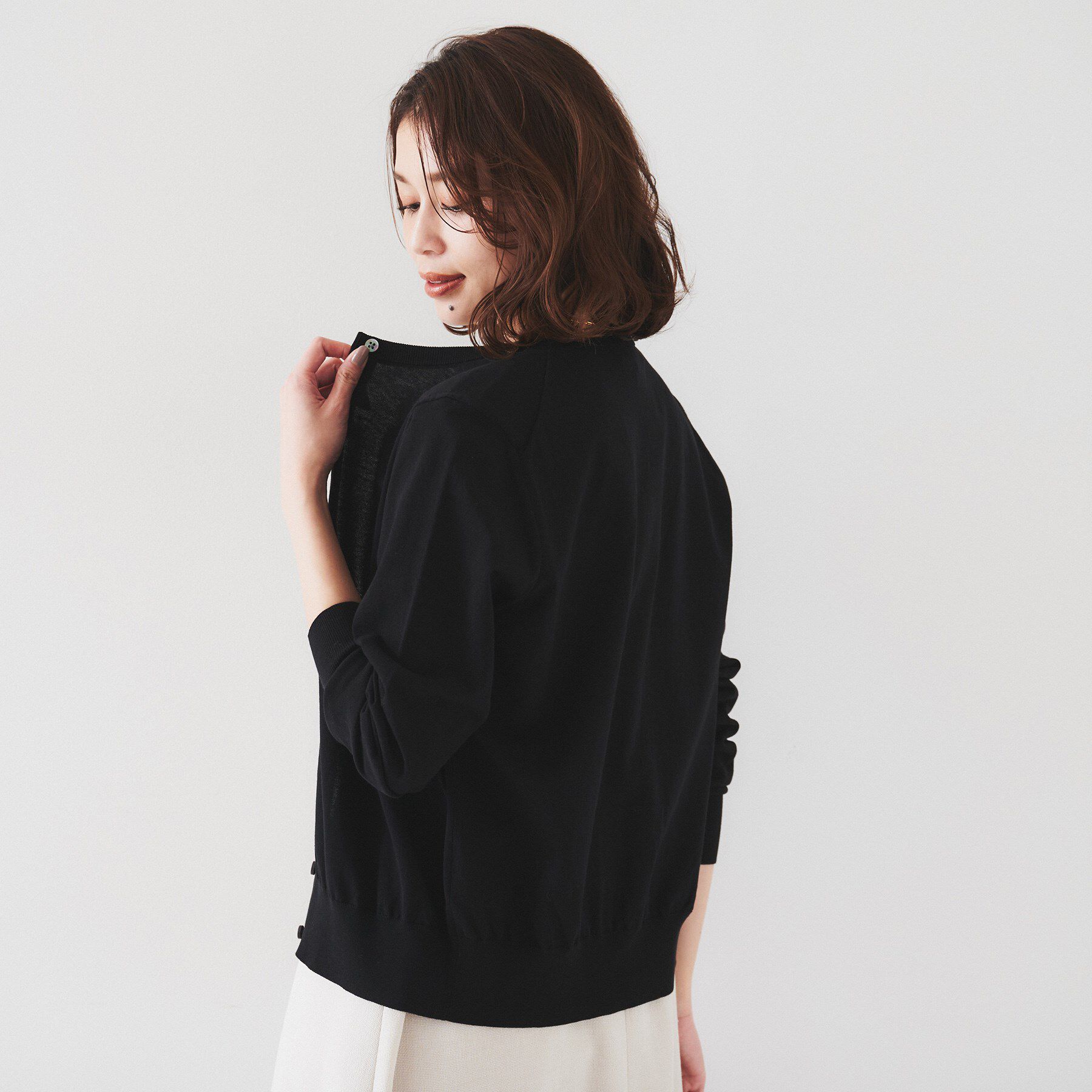 UNTITLED「【11色展開/コットン100/アンサンブル可能】クルーカーディガン」|カーディガン|