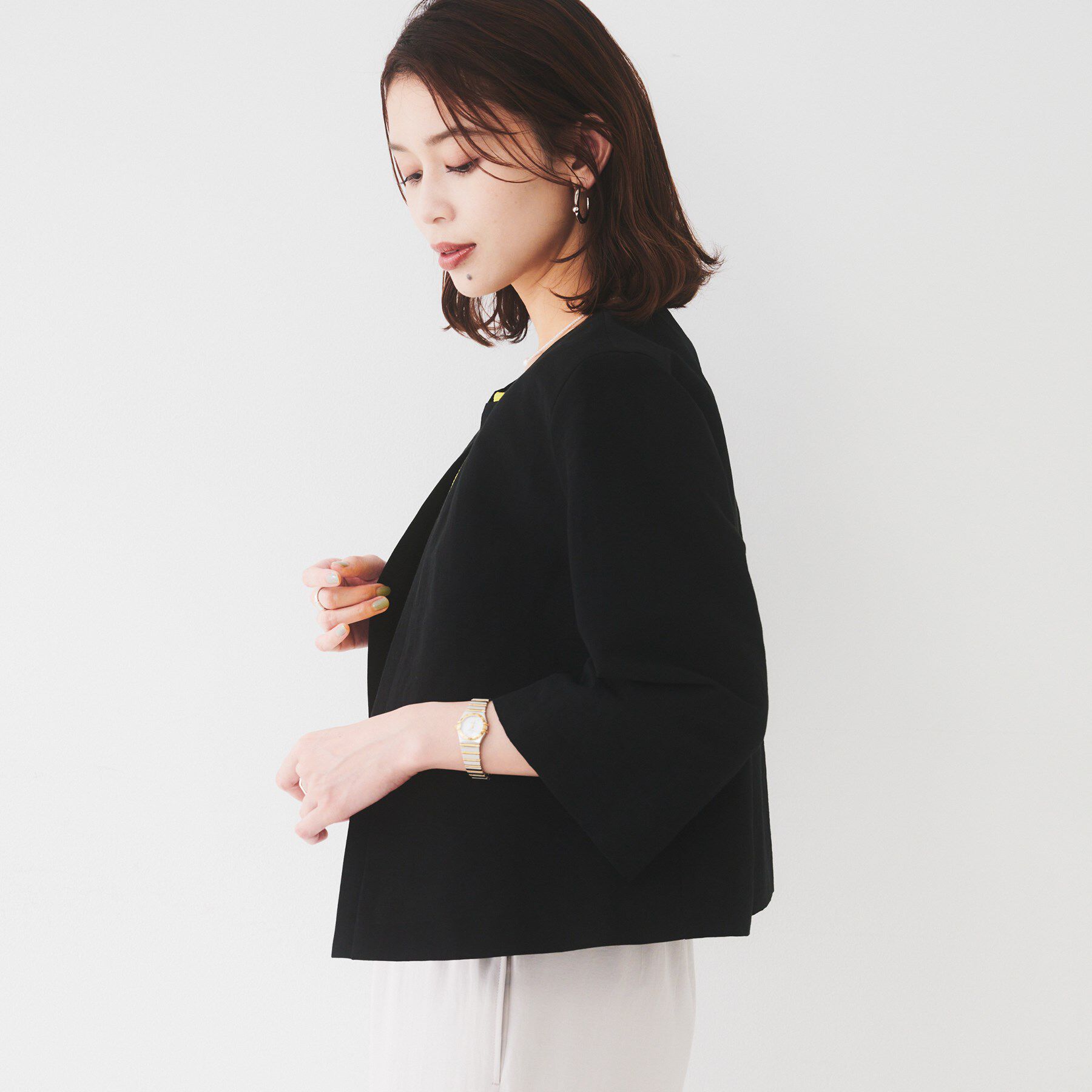 UNTITLED「【短丈/オンオフ/きれいめ】タイプライタージャケット」|ブルゾン・スタジャン|