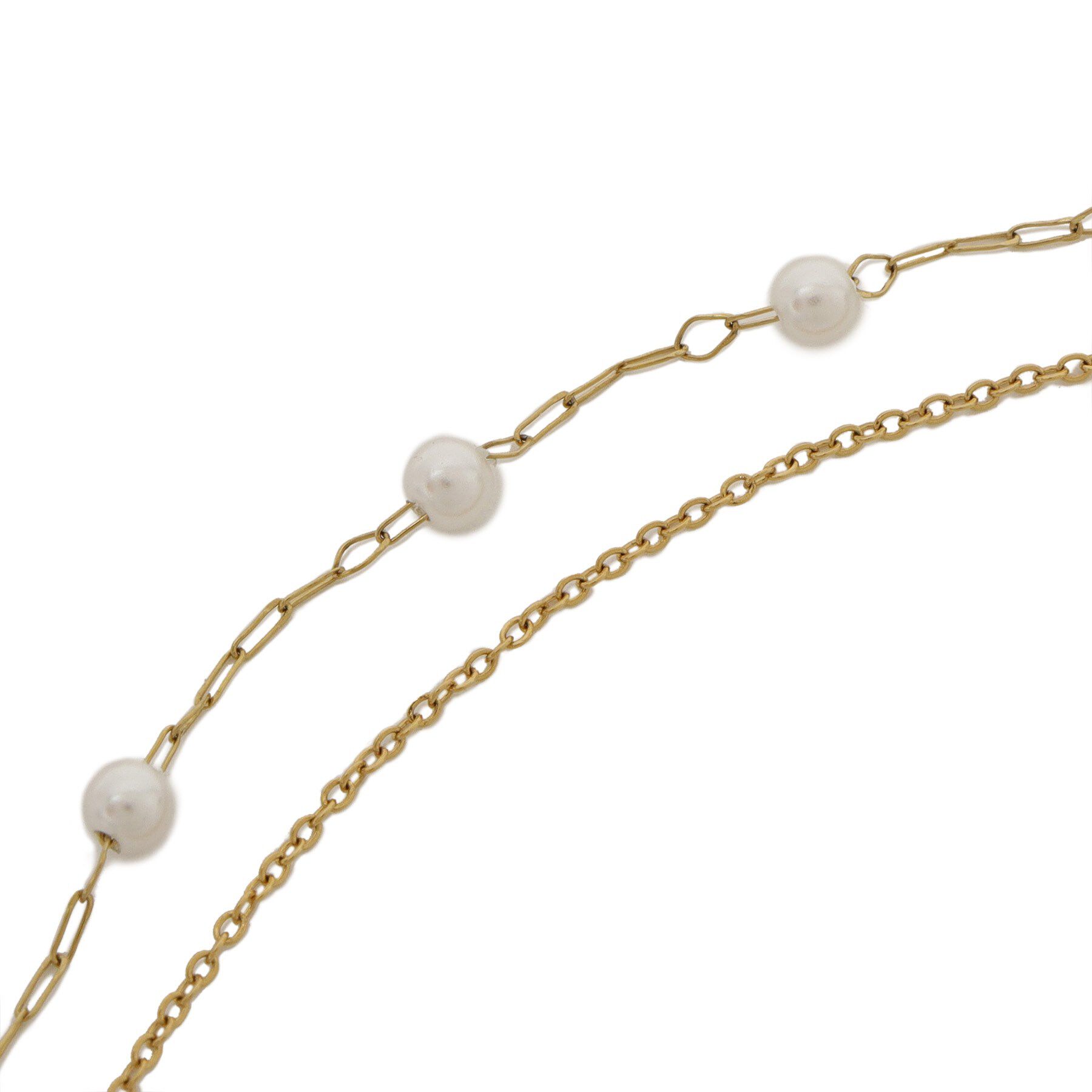 UNTITLED「【ステンレス】MIXレイヤードチェーンネックレス」|ネックレス|