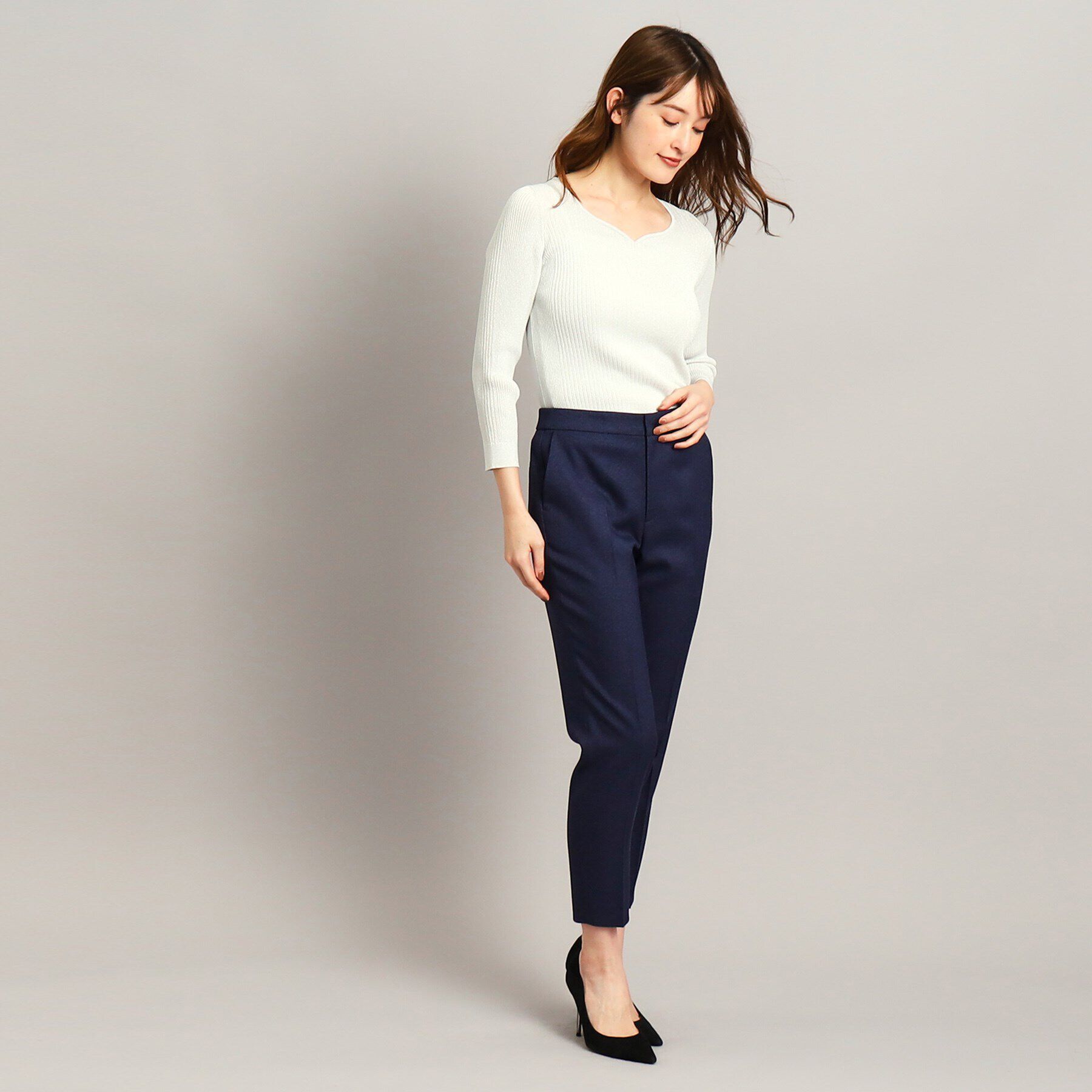 COUP DE CHANCE「【洗える】上品に華やぐラメニット」|ニット・セーター|