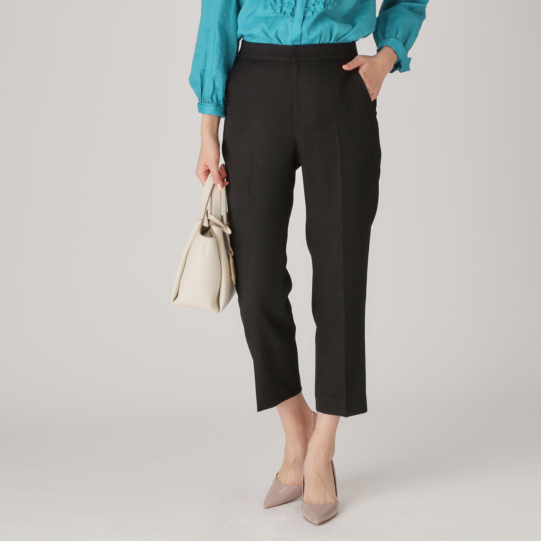 COUP DE CHANCE「【手洗い可／日本製】タックレテーパードパンツ」|その他|ブラック(019)