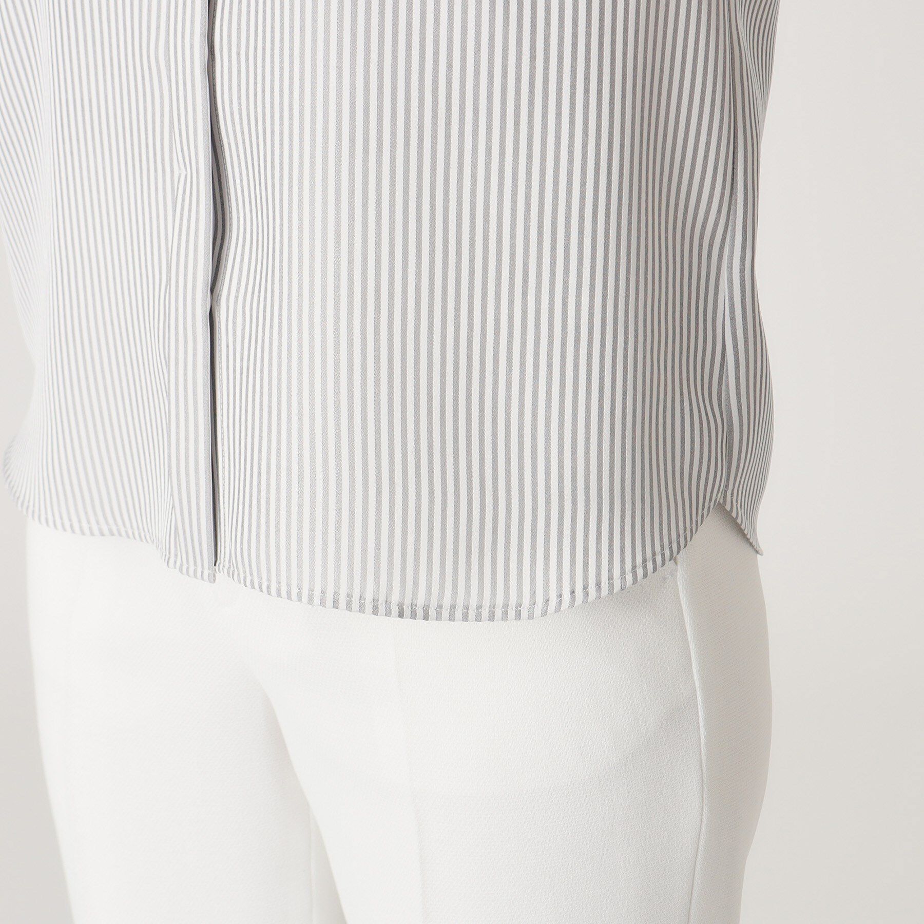 COUP DE CHANCE「【洗える／ストライプ柄】フレア袖ブラウス」|シャツ・ブラウス|