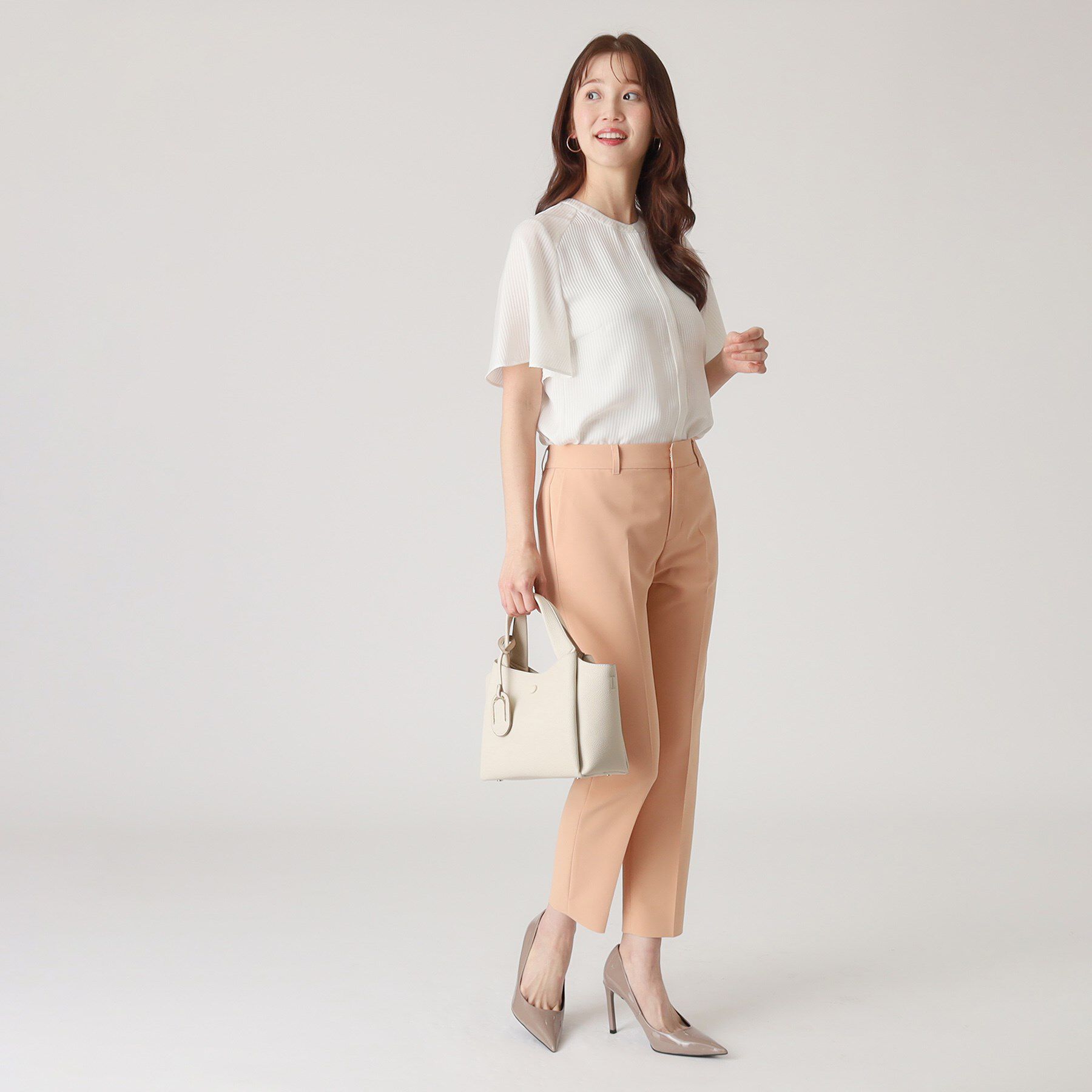 COUP DE CHANCE「【洗える／ストライプ柄】フレア袖ブラウス」|シャツ・ブラウス|