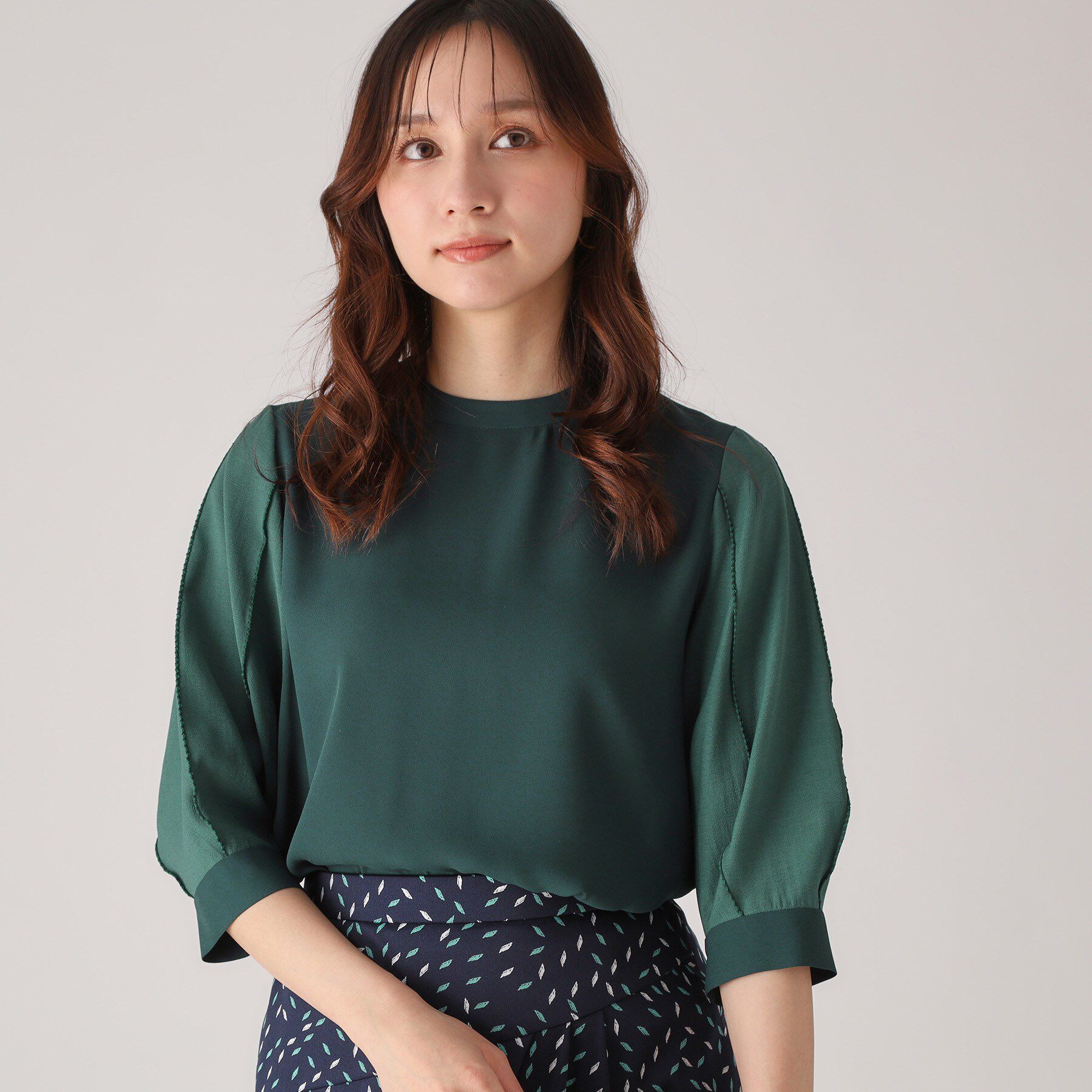 COUP DE CHANCE「【洗える／刺しゅうディテール】袖デザインブラウス」|シャツ・ブラウス|