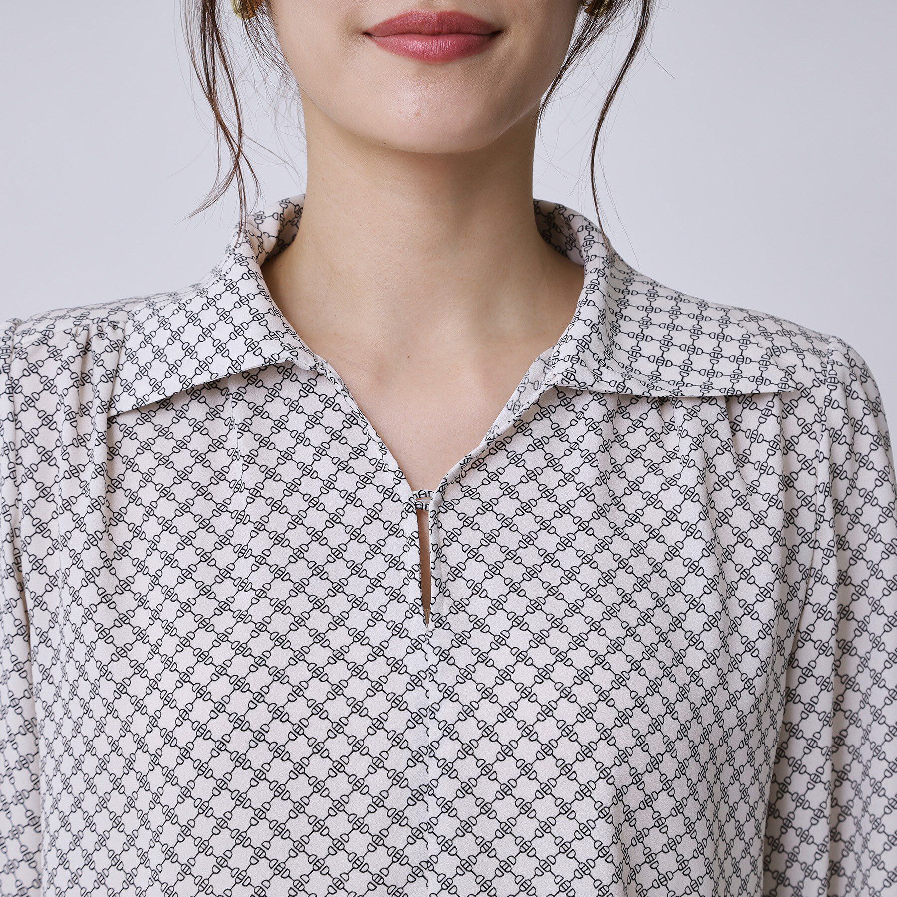 COUP DE CHANCE「【手洗い可／ボウタイ取外し可】配色パイピングボウブラウス」|シャツ・ブラウス|