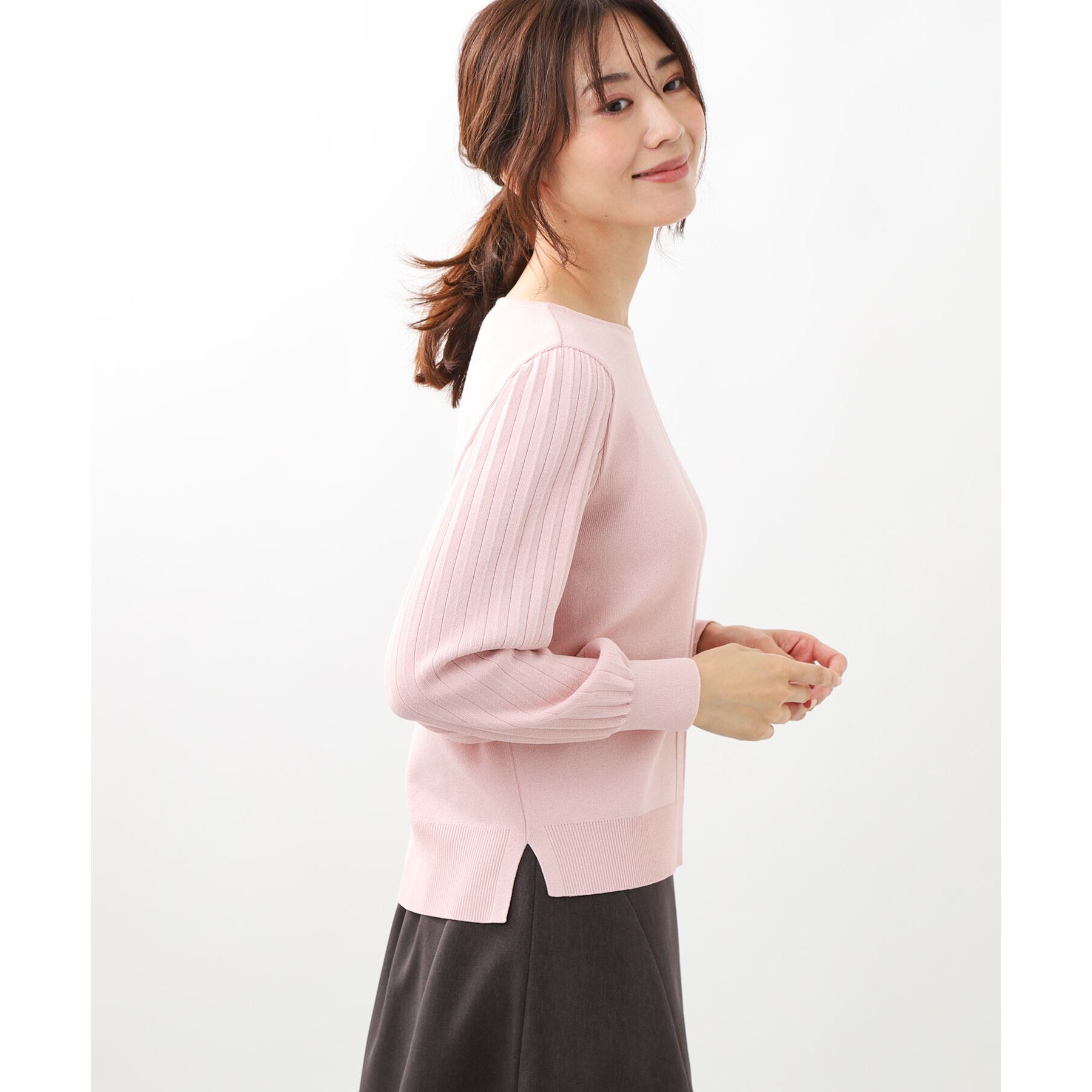 Reflect「【大人気ニットに新色登場！マイカラニット+／細見え／WEB限定カラーあり／マシンウォッシュ可／選べる」|ニット・セーター|