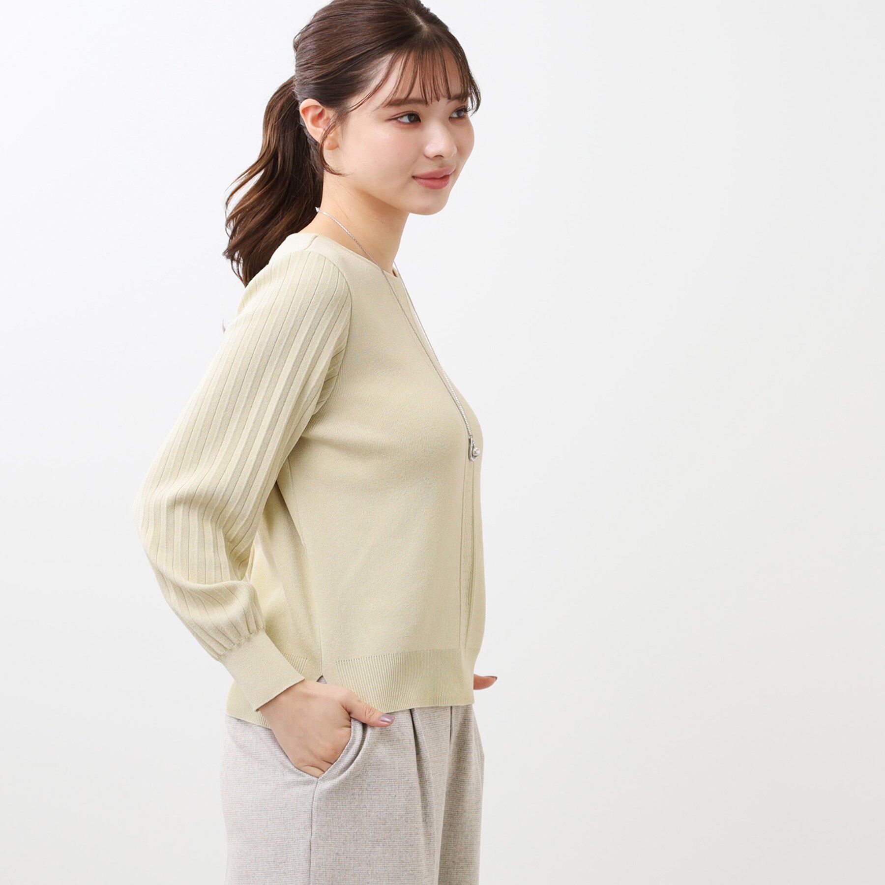 Reflect「【大人気ニットに新色登場！マイカラニット+／細見え／WEB限定カラーあり／マシンウォッシュ可／選べる」|ニット・セーター|