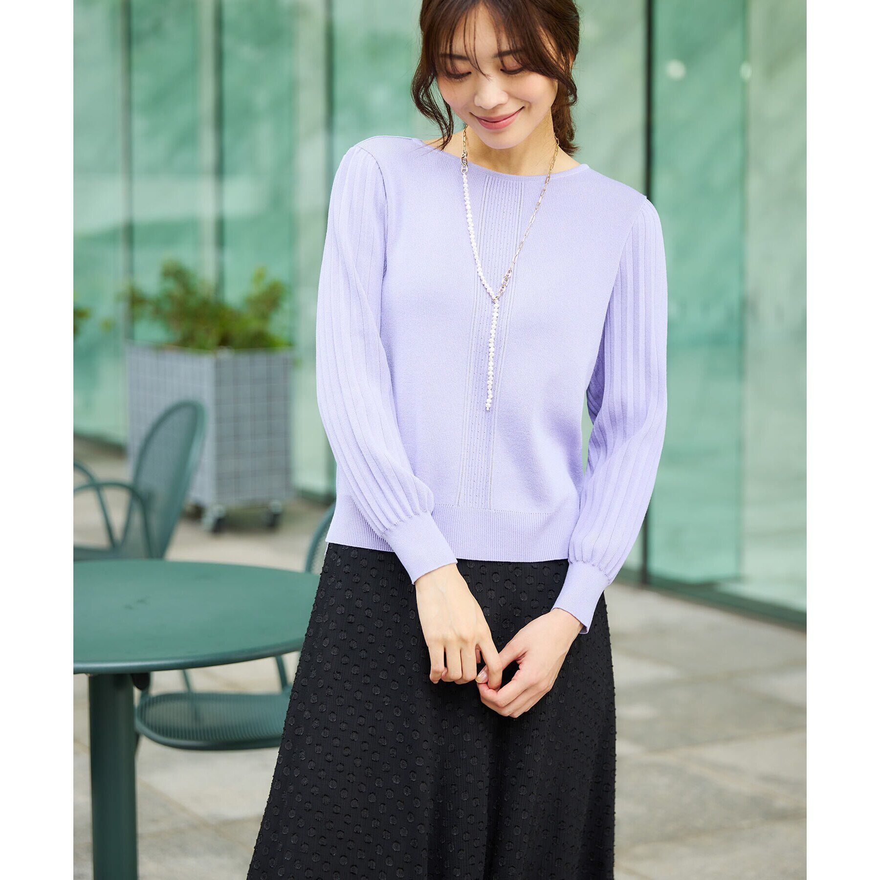 Reflect「【大人気ニットに新色登場！マイカラニット+／細見え／WEB限定カラーあり／マシンウォッシュ可／選べる」|ニット・セーター|