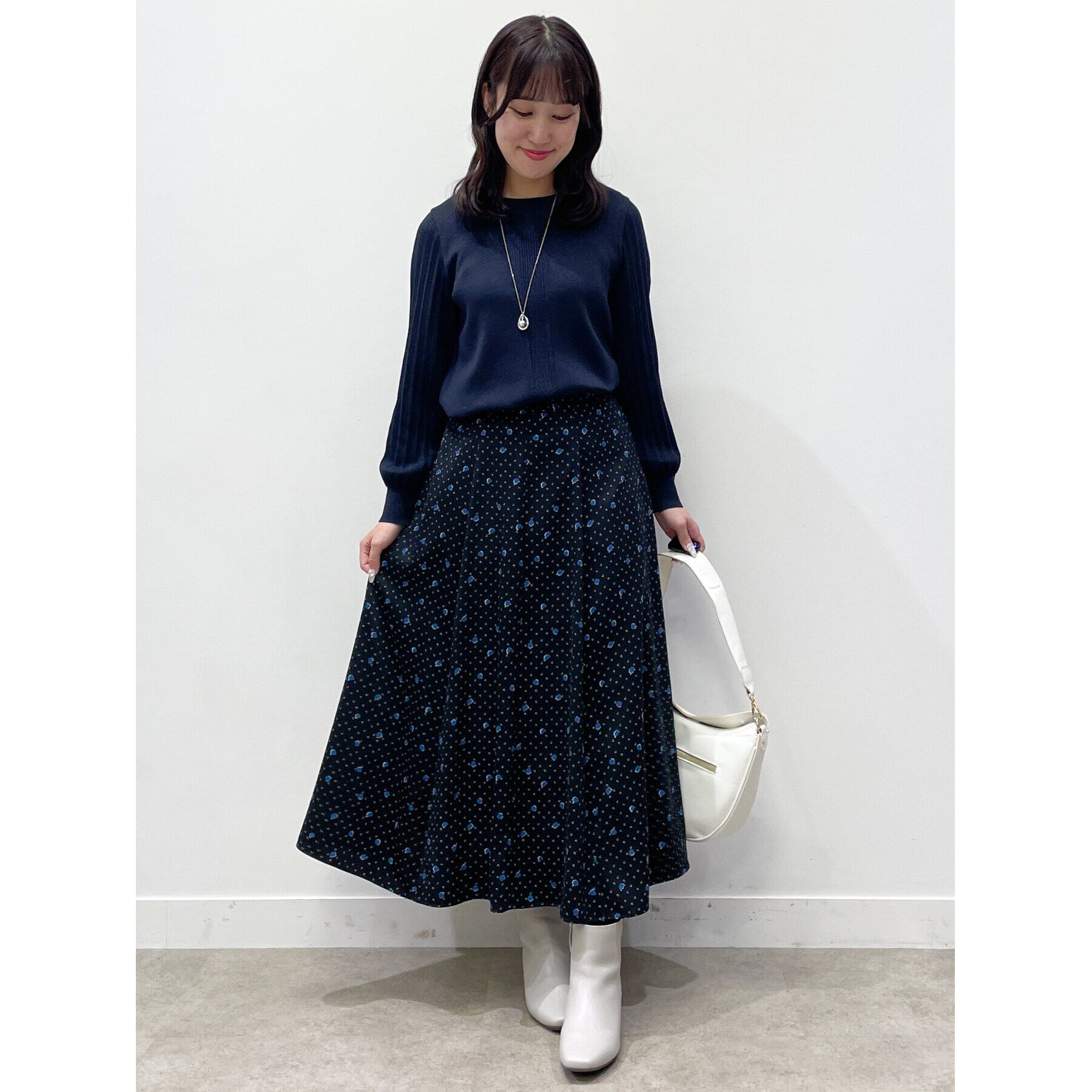 Reflect「【マシンウォッシュ可／セットアップ可】マーブルドットスカート」|スカート|