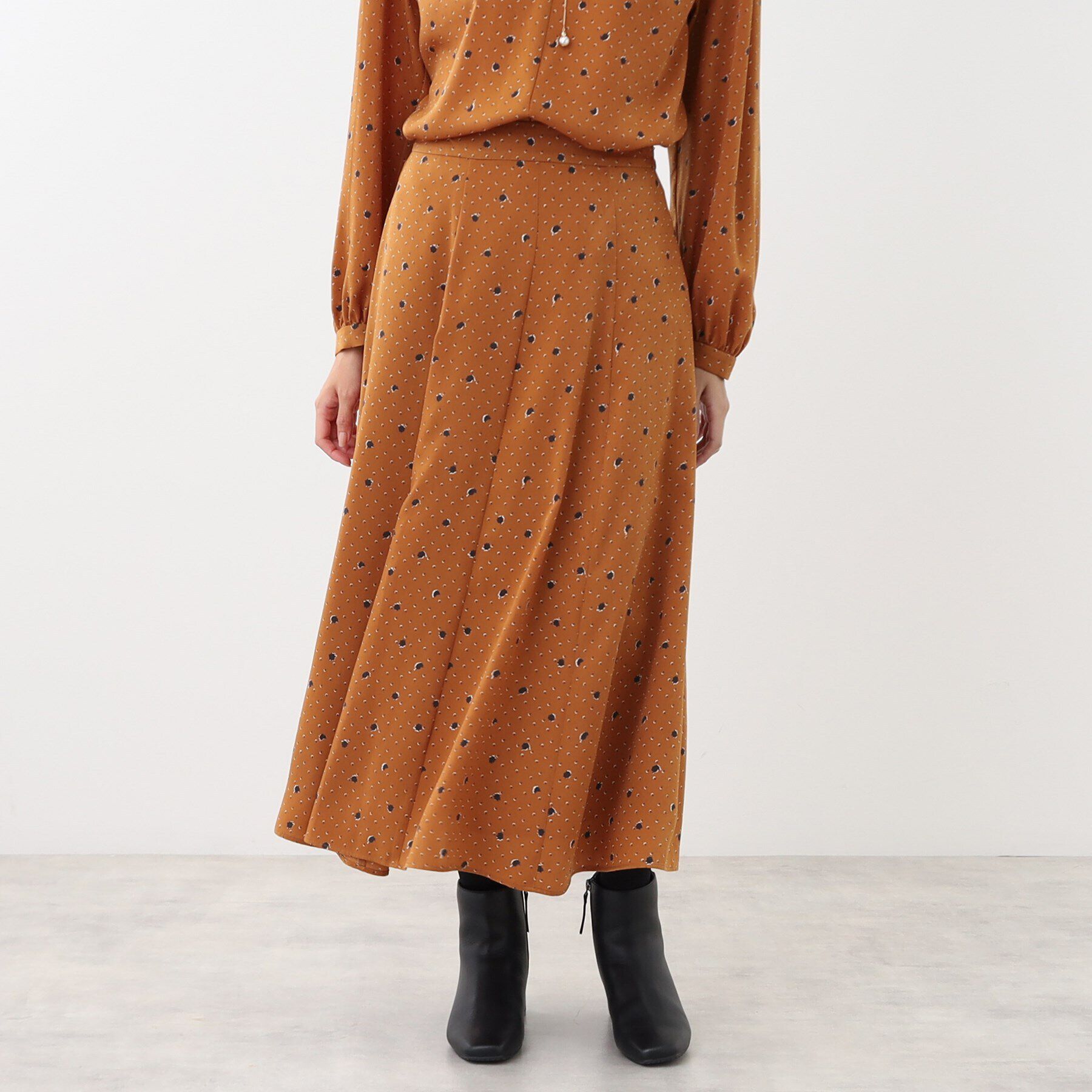 Reflect「【マシンウォッシュ可／セットアップ可】マーブルドットスカート」|スカート|