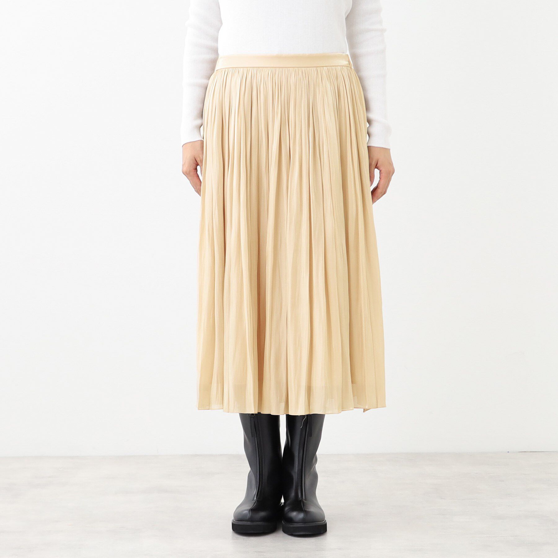 Reflect「【手洗い可】シャイニープリーツスカート」|スカート|