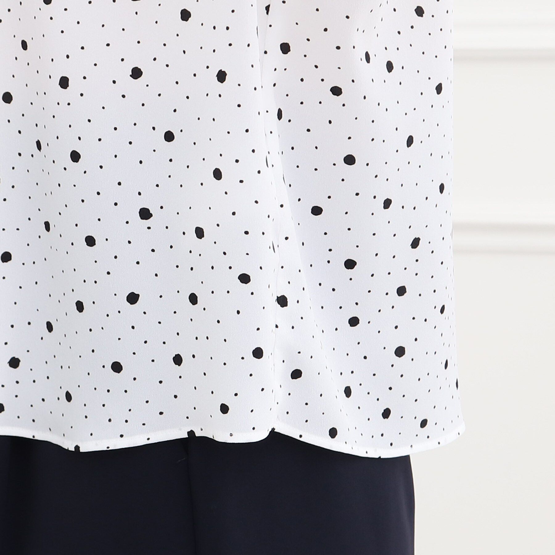 Reflect「【フォーマル/マシンウォッシュ可】ドットプリントブラウス」|シャツ・ブラウス|
