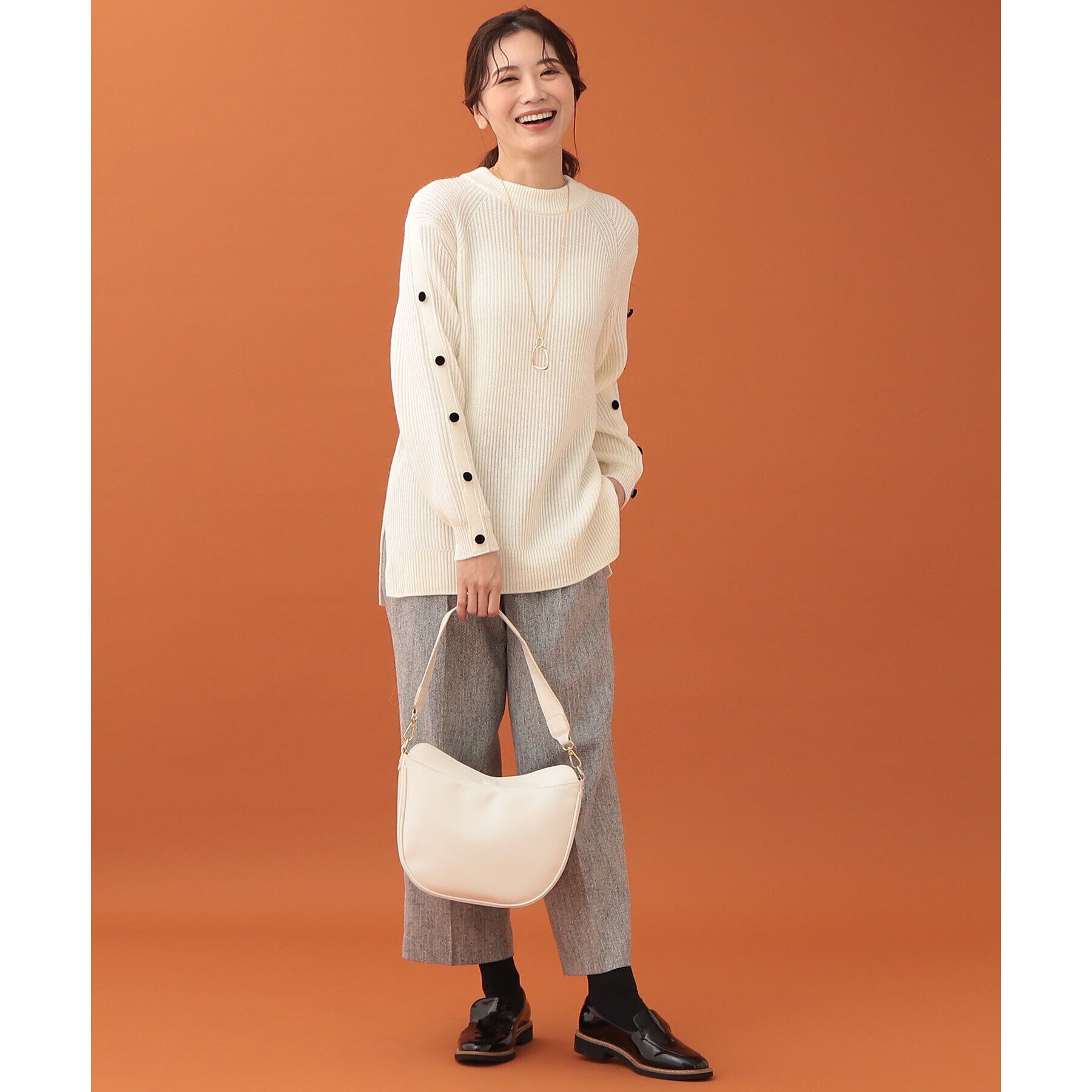 Reflect「【WEB限定カラーあり／手洗い可】ハイネックチュニック丈ニット」|ニット・セーター|