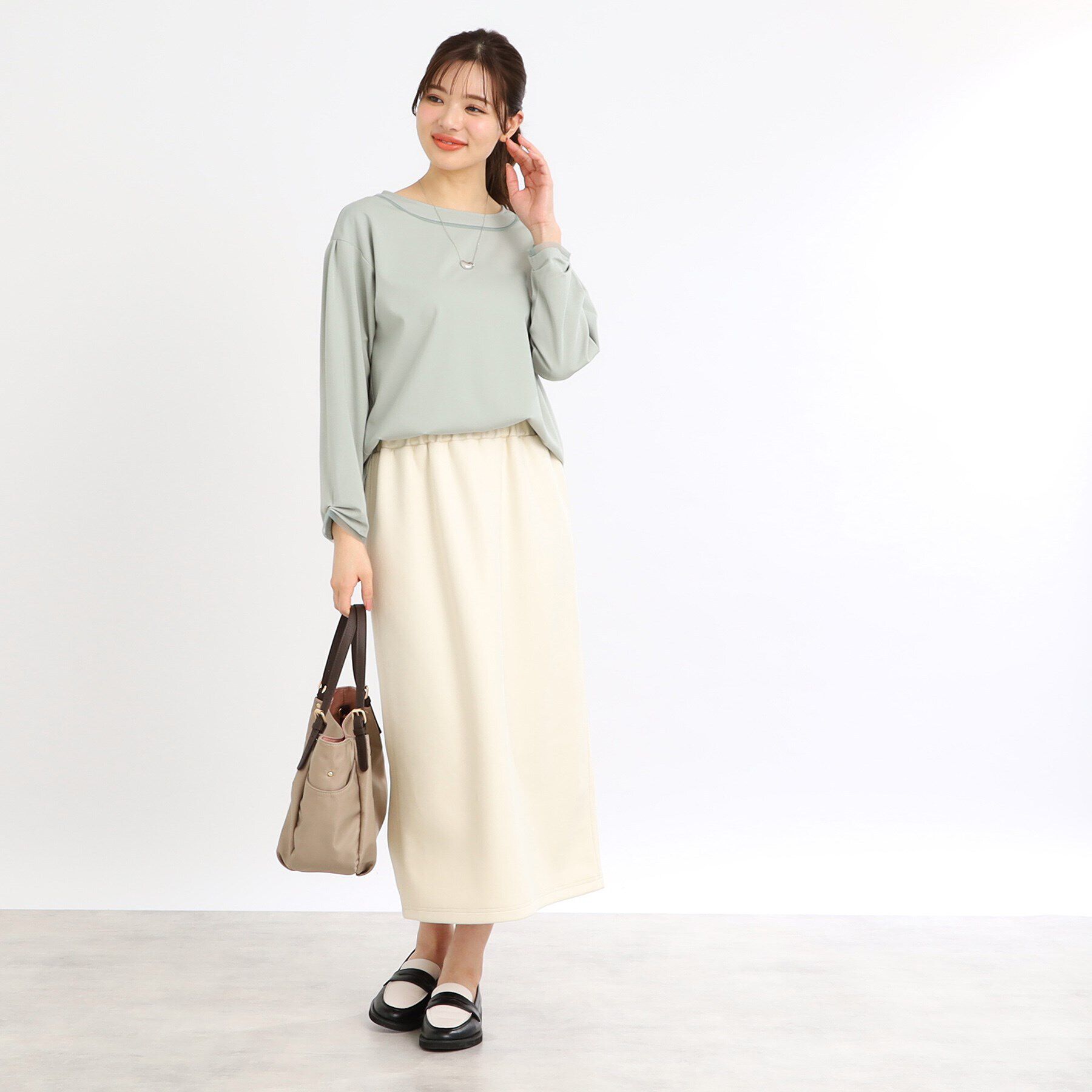 Reflect「【手洗い可／ウエスト総ゴム／細見え】リラクシータイトスカート」|スカート|