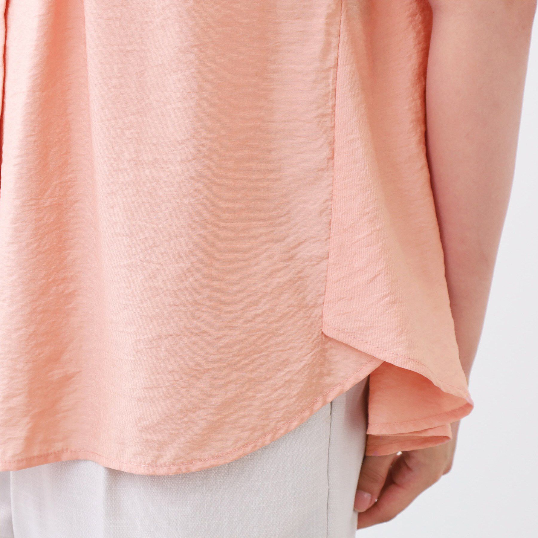 Reflect「【二の腕さりげなくカバー】バンドカラーブラウス」|シャツ・ブラウス|