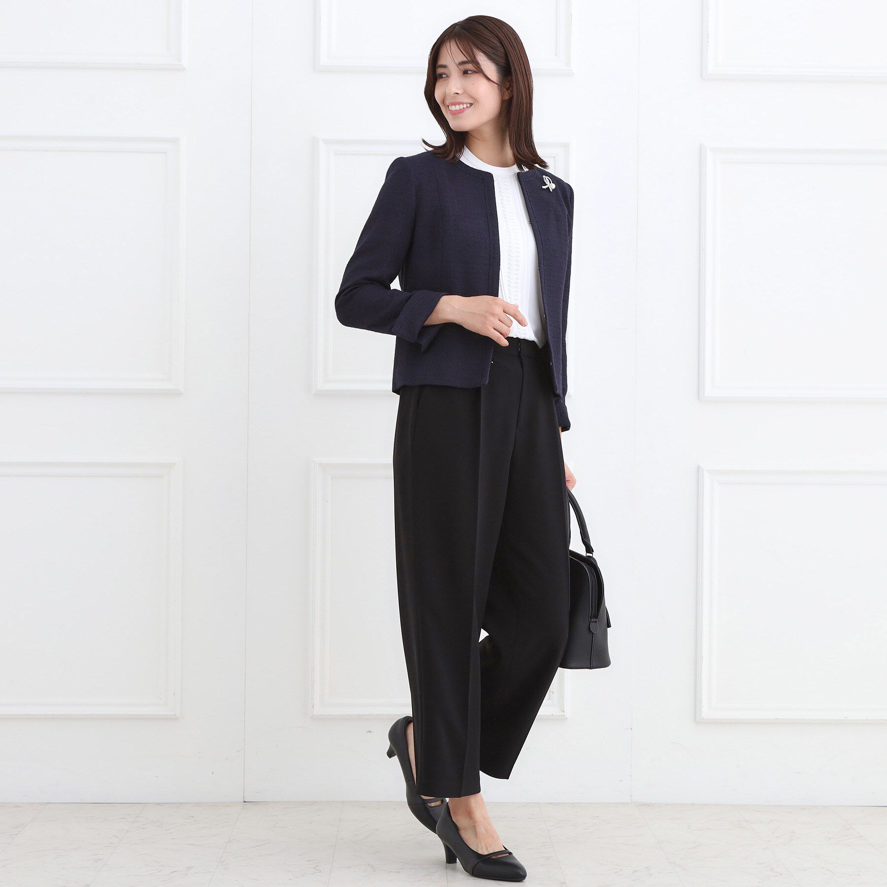 Reflect「【フォーマル／入卒／セットアップ可】タック入りワイドパンツ」|その他|