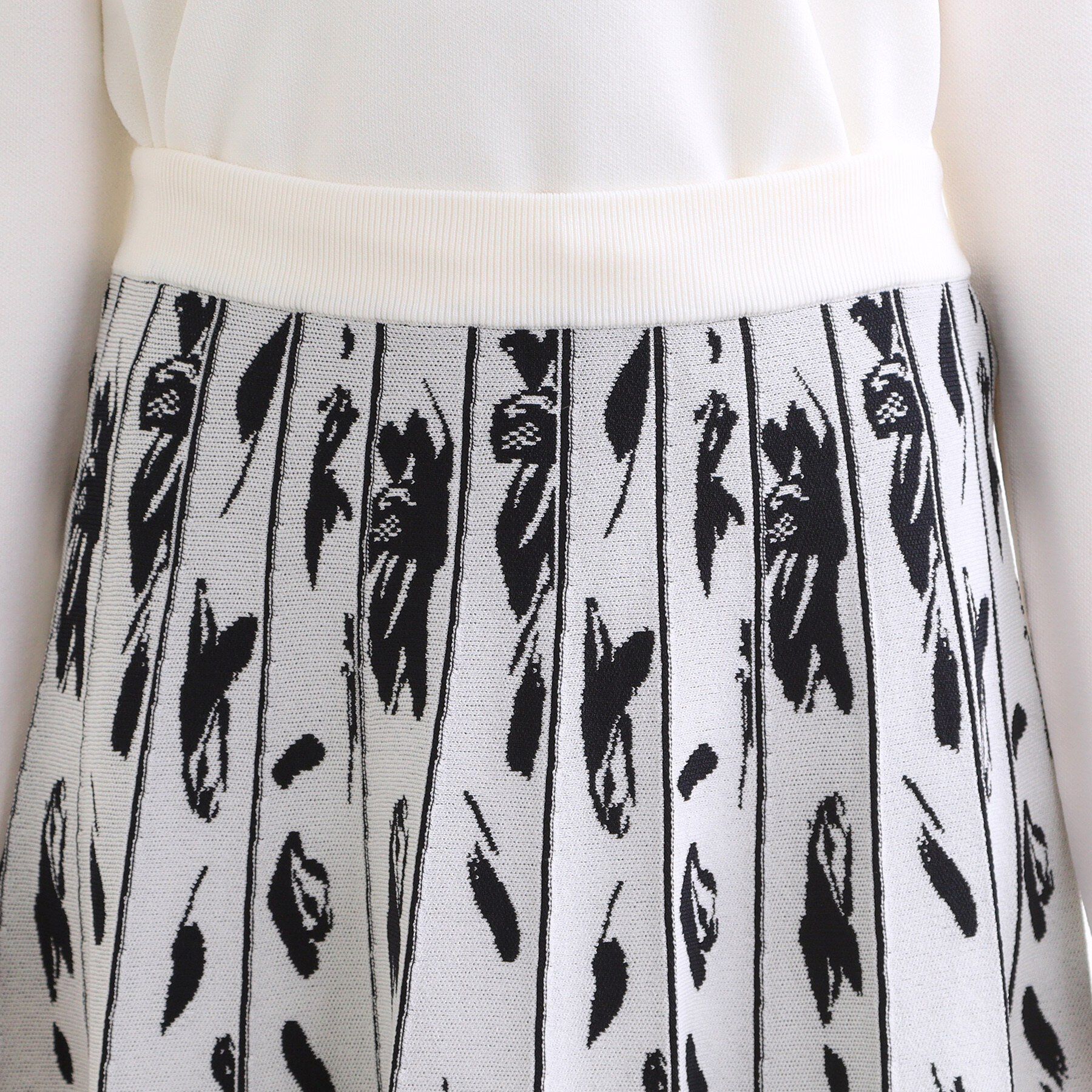 Reflect「【セットアップ可】ダブルジャカードニットフレアスカート」|スカート|