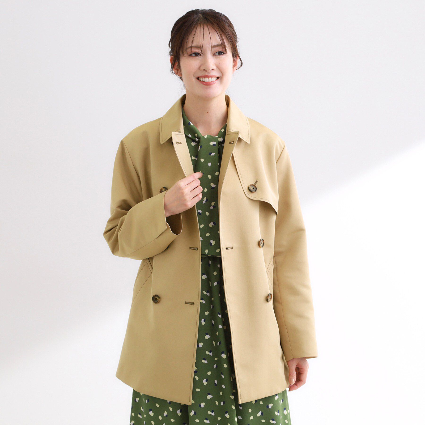 Reflect「【オン・オフ着回しやすい◎】ダブルブレストジャケット」|ステンカラーコート|