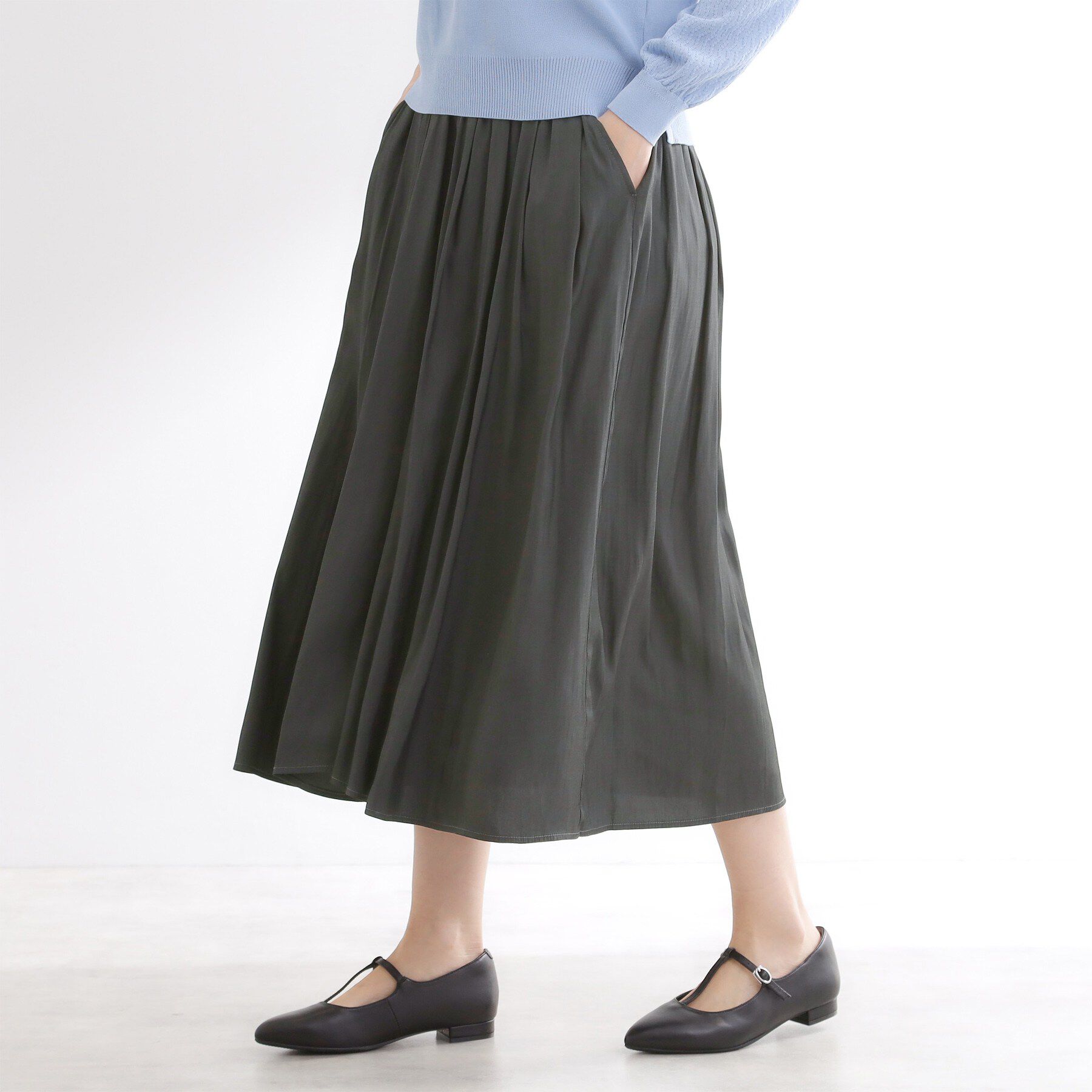 Reflect「【長く着られる◎】スカーチョパンツ」|その他|チャコールグレー(0