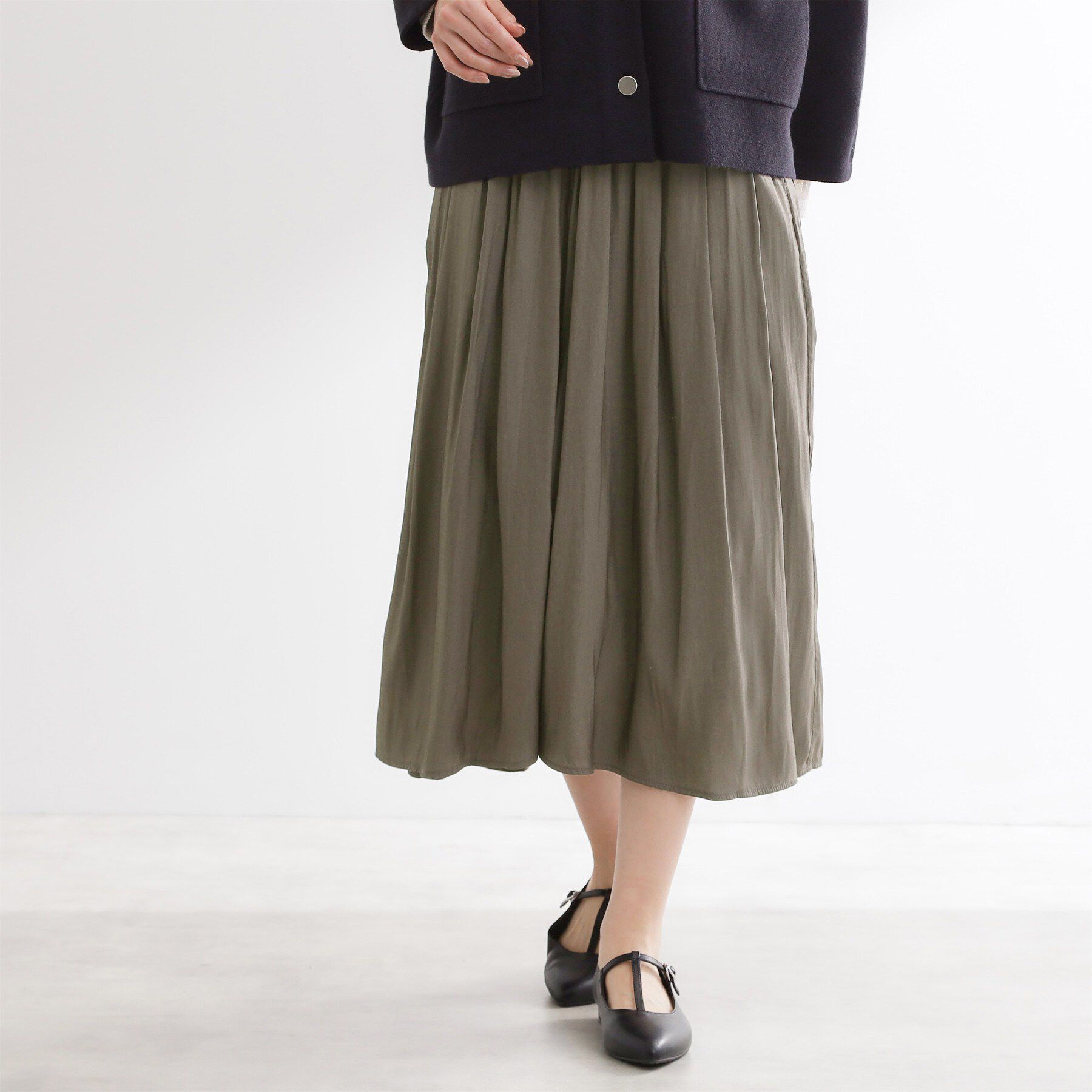Reflect「【長く着られる◎】スカーチョパンツ」|その他|オリーブグリーン(0