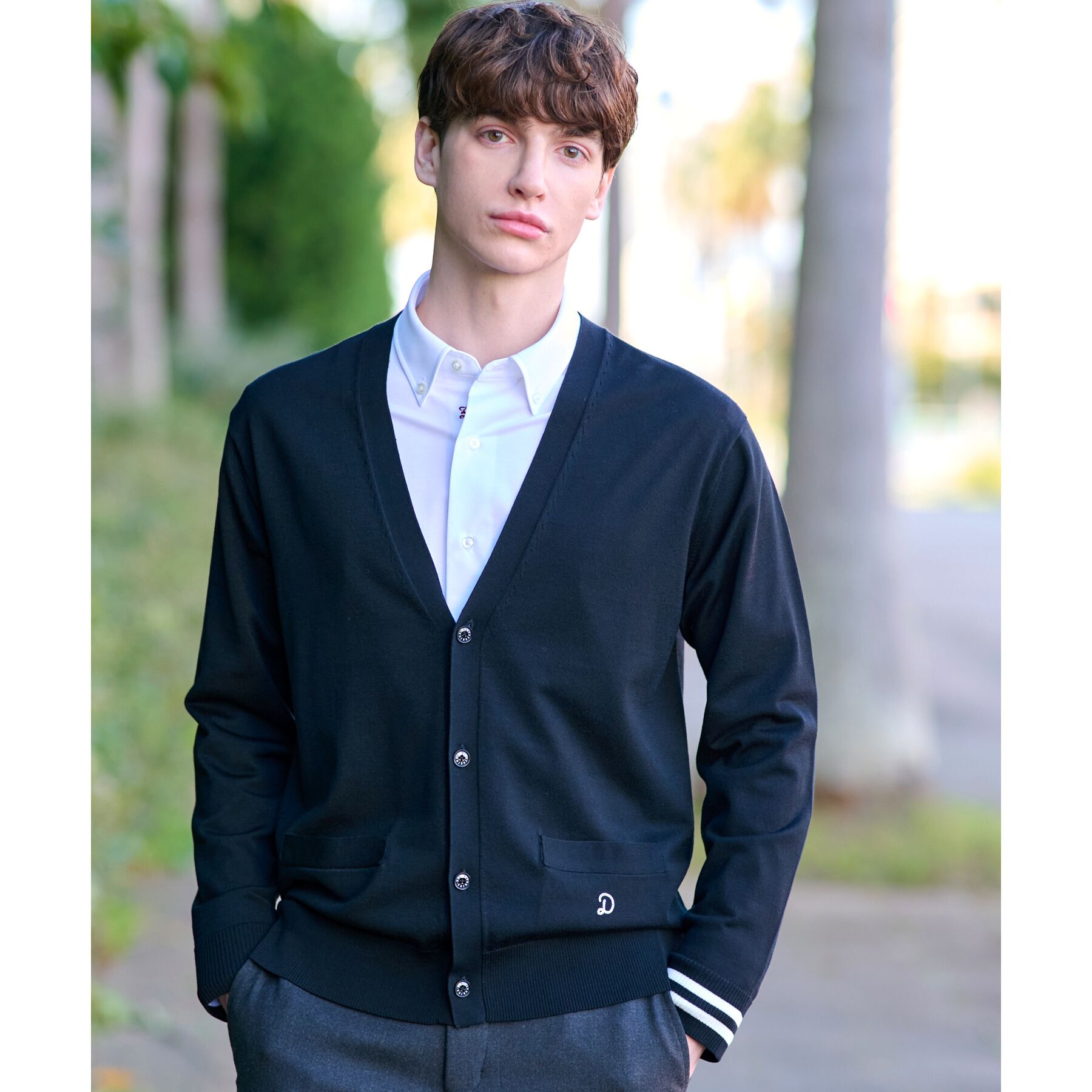 DRESSTERIOR「スリーブライン スプリングカーディガン」|カーディガン|ブラック(019)