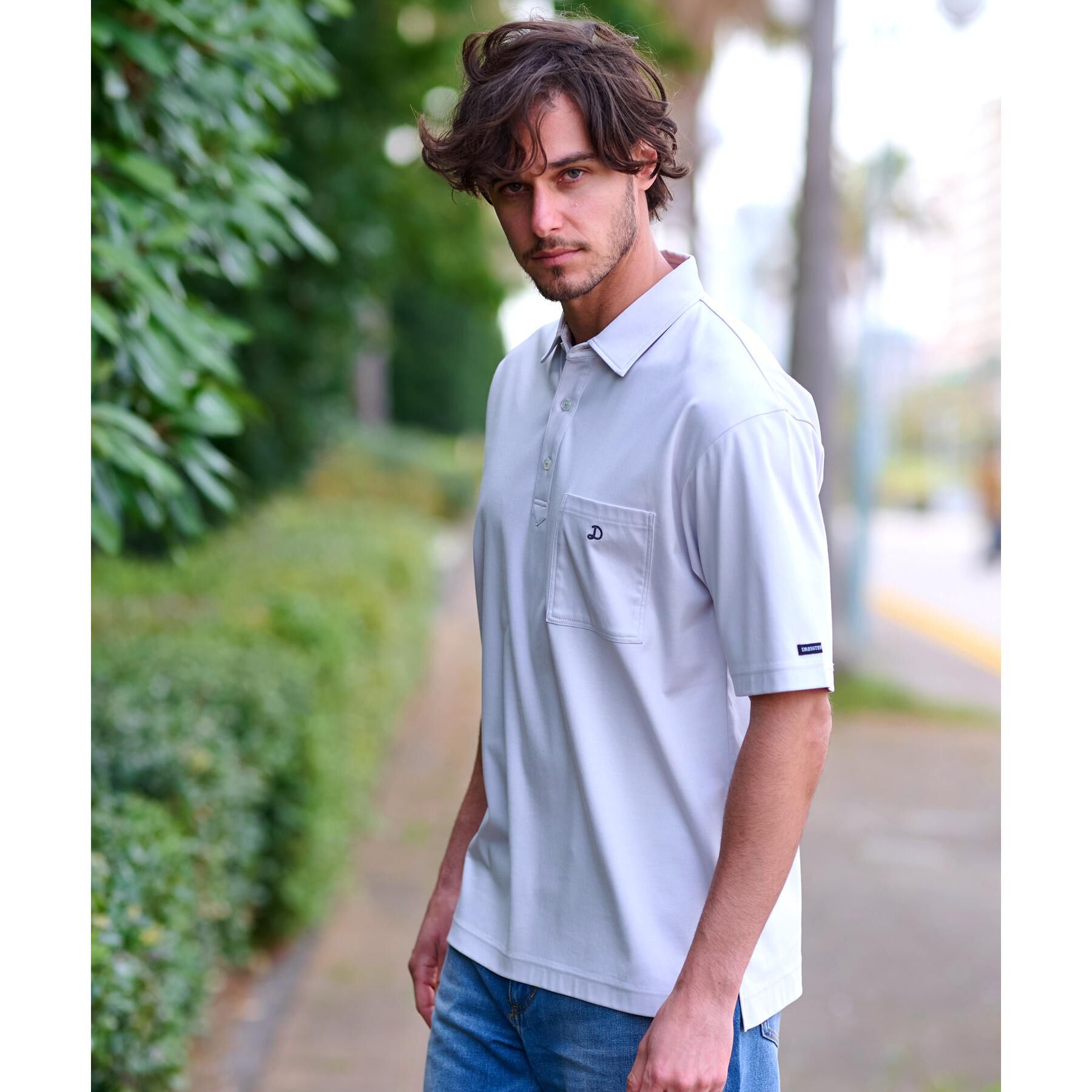 DRESSTERIOR「【接触冷感/抗菌防臭/消臭】ICE CLEAR COTTON オーバーフィットポロシャツ」|ポロシャツ|