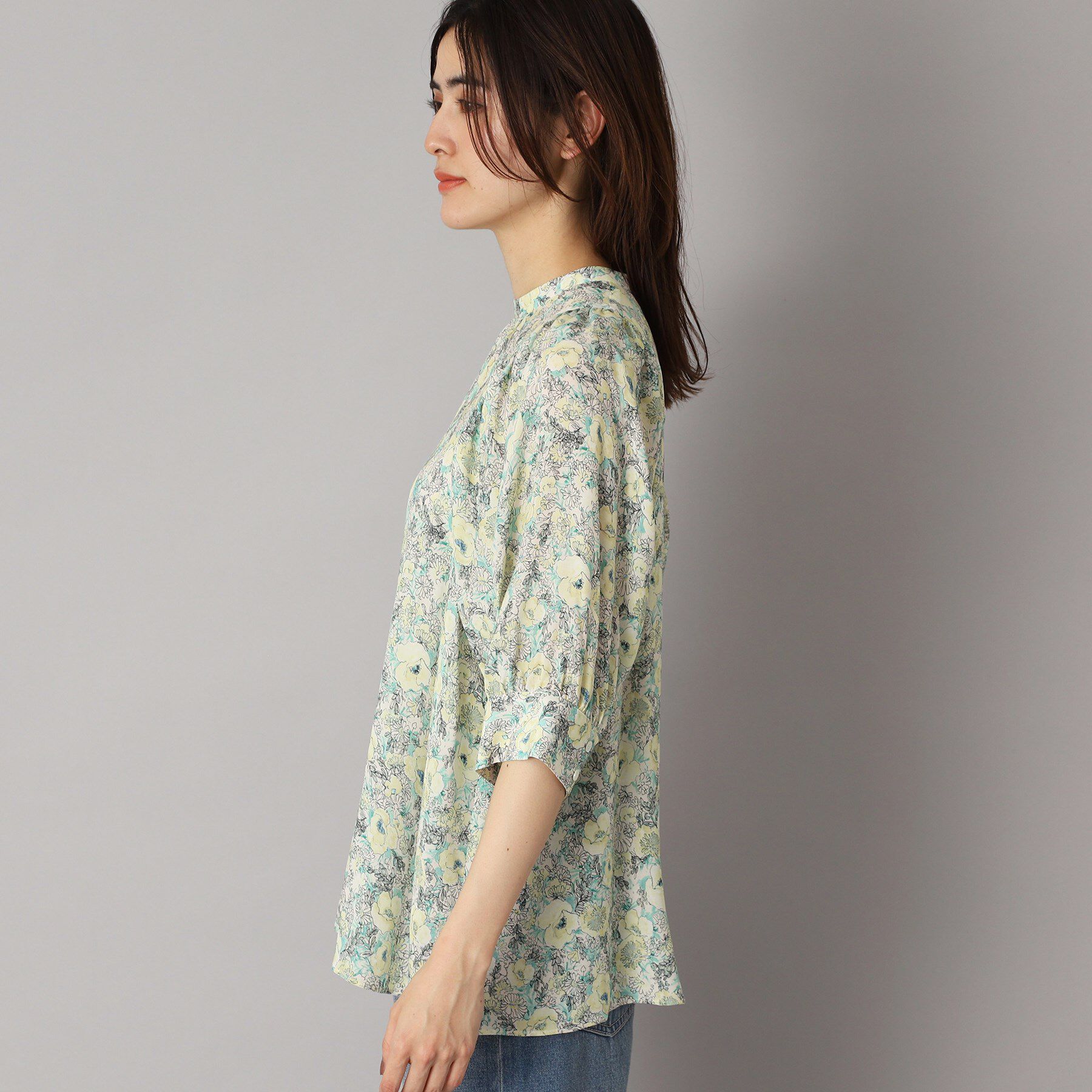 DRESSTERIOR「【着映え／花柄】フラワープリントボリュームスリーブブラウス」|シャツ・ブラウス|