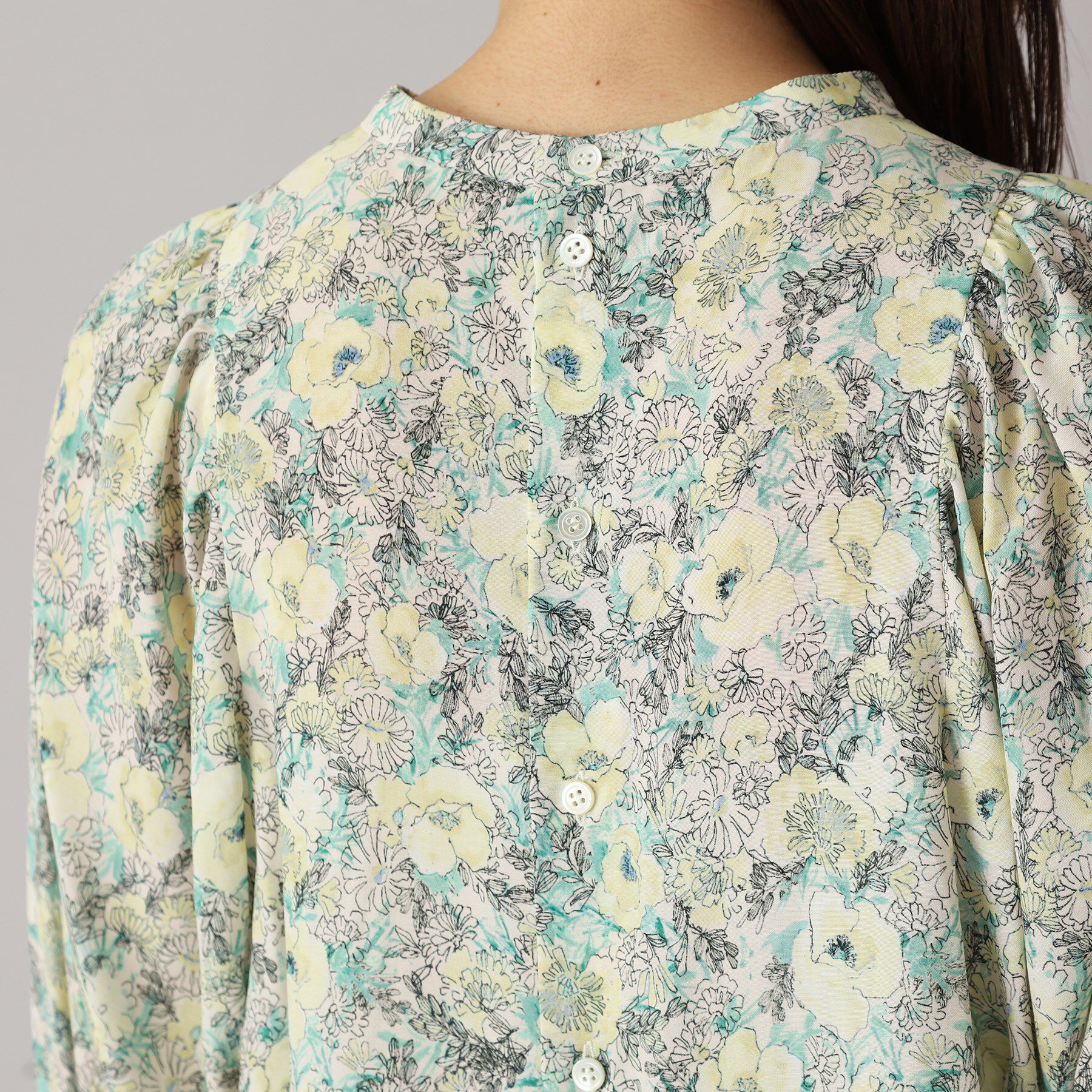 DRESSTERIOR「【着映え／花柄】フラワープリントボリュームスリーブブラウス」|シャツ・ブラウス|