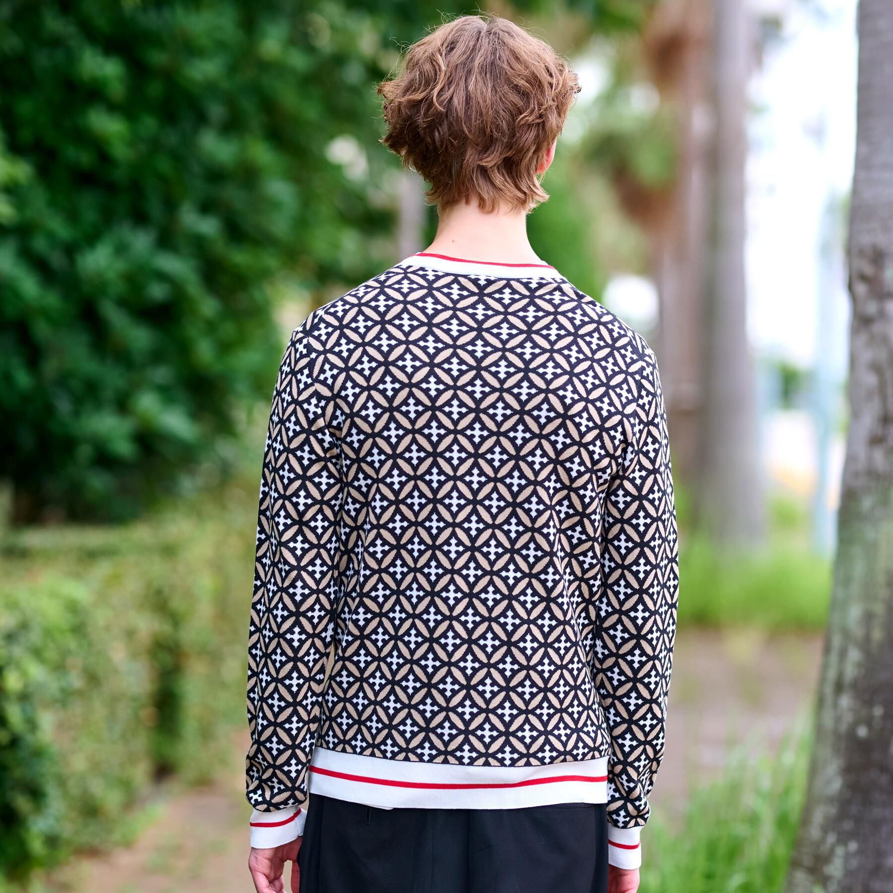 DRESSTERIOR「オーバーラップサークルジャカードニット」|ニット・セーター|