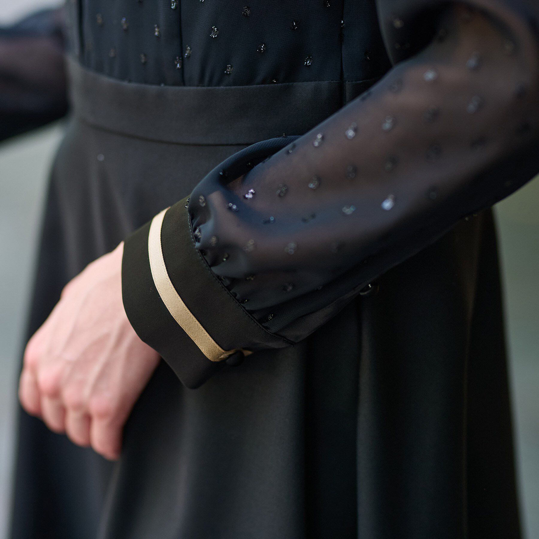 DRESSTERIOR「【洗える/きれいめ】フィルムドットクレリックワンピース」|ワンピース|