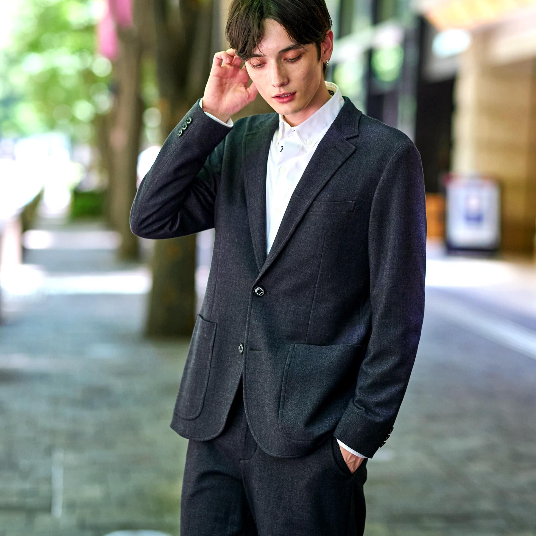 DRESSTERIOR「【セットアップ可】ストレッチソフトタッチ ジャケット」|テーラードジャケット|