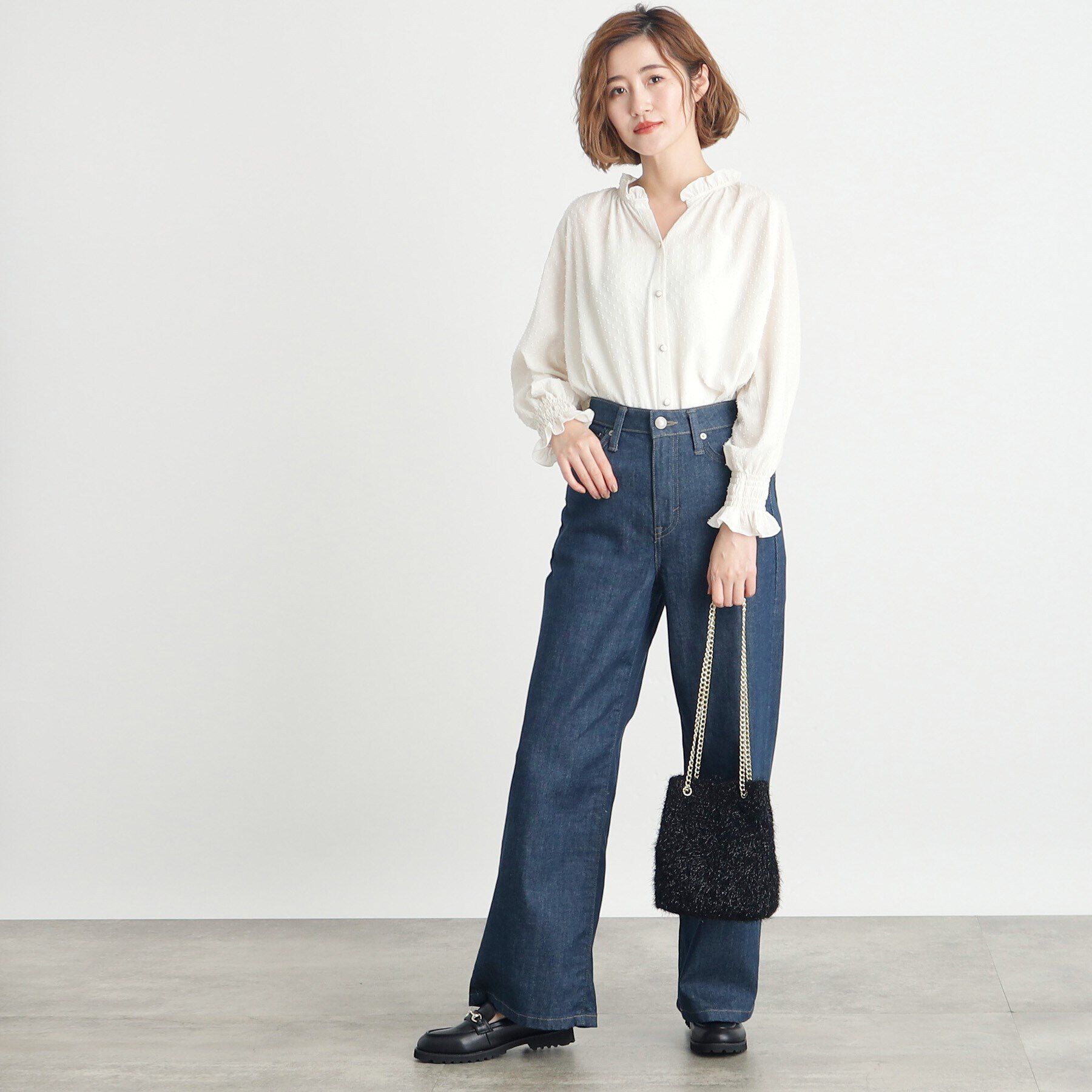 grove「【雑誌掲載】ラメニットチェーン巾着ショルダー」|ショルダー・メッセンジャー|