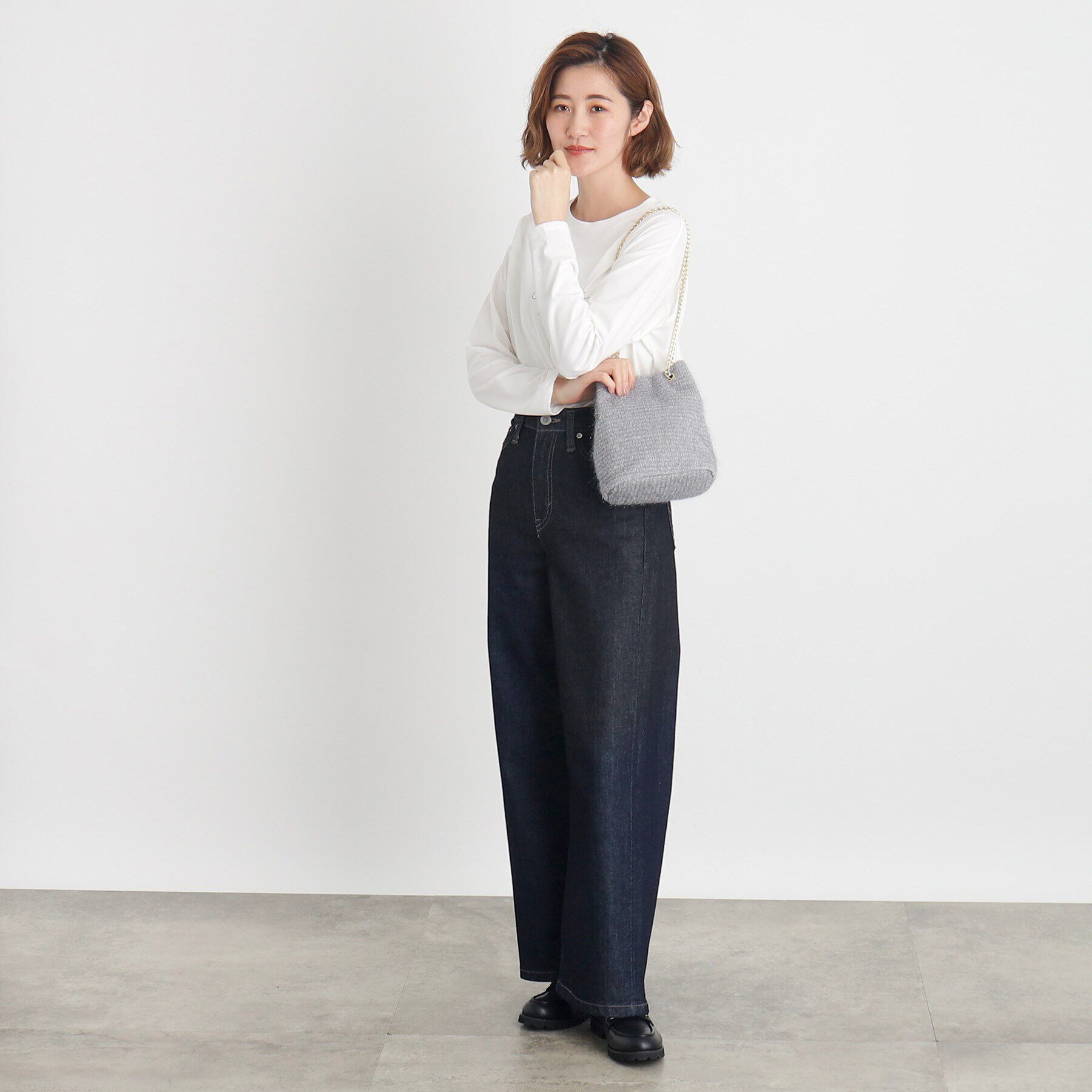 grove「【雑誌掲載】ラメニットチェーン巾着ショルダー」|ショルダー・メッセンジャー|