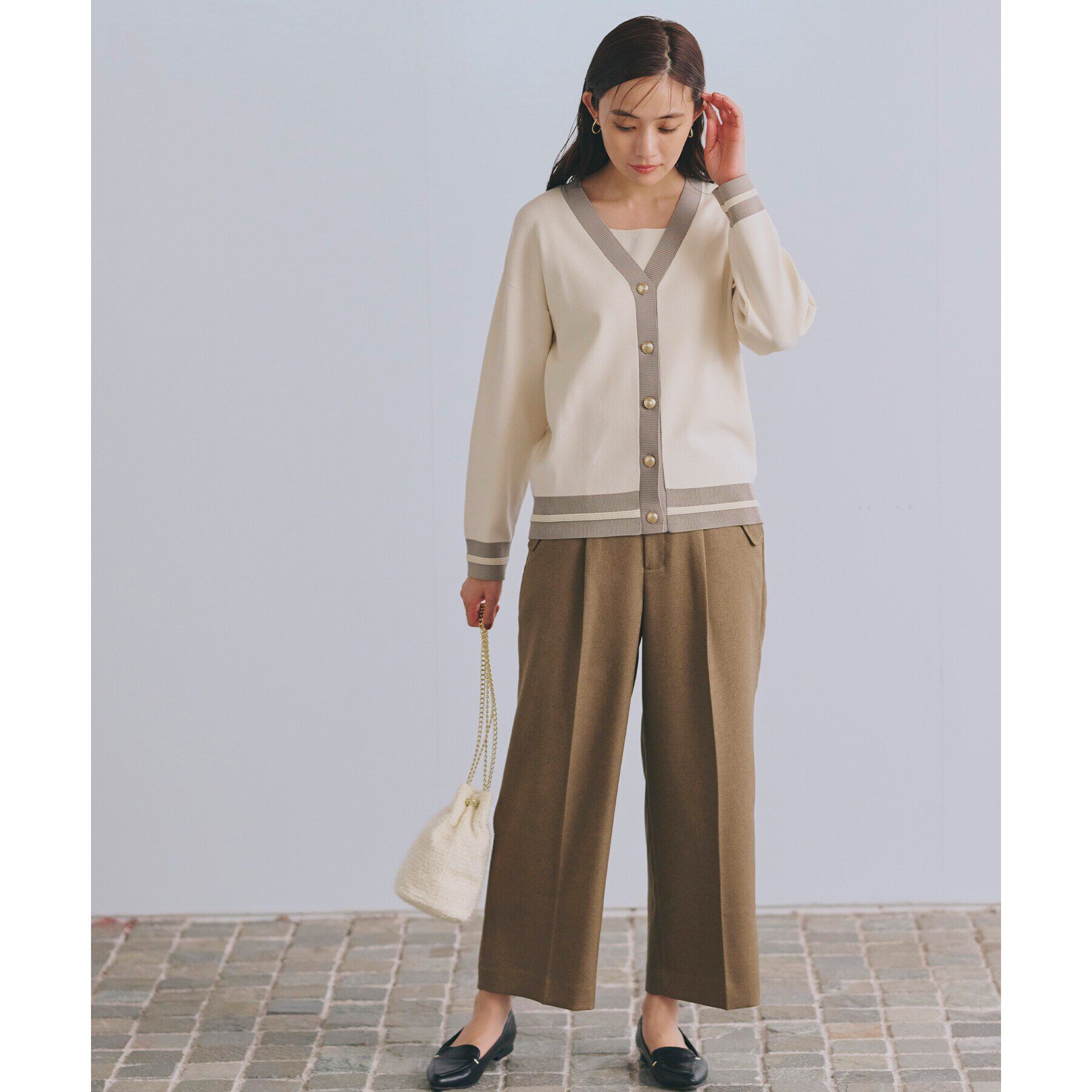 grove「【雑誌掲載】ラメニットチェーン巾着ショルダー」|ショルダー・メッセンジャー|