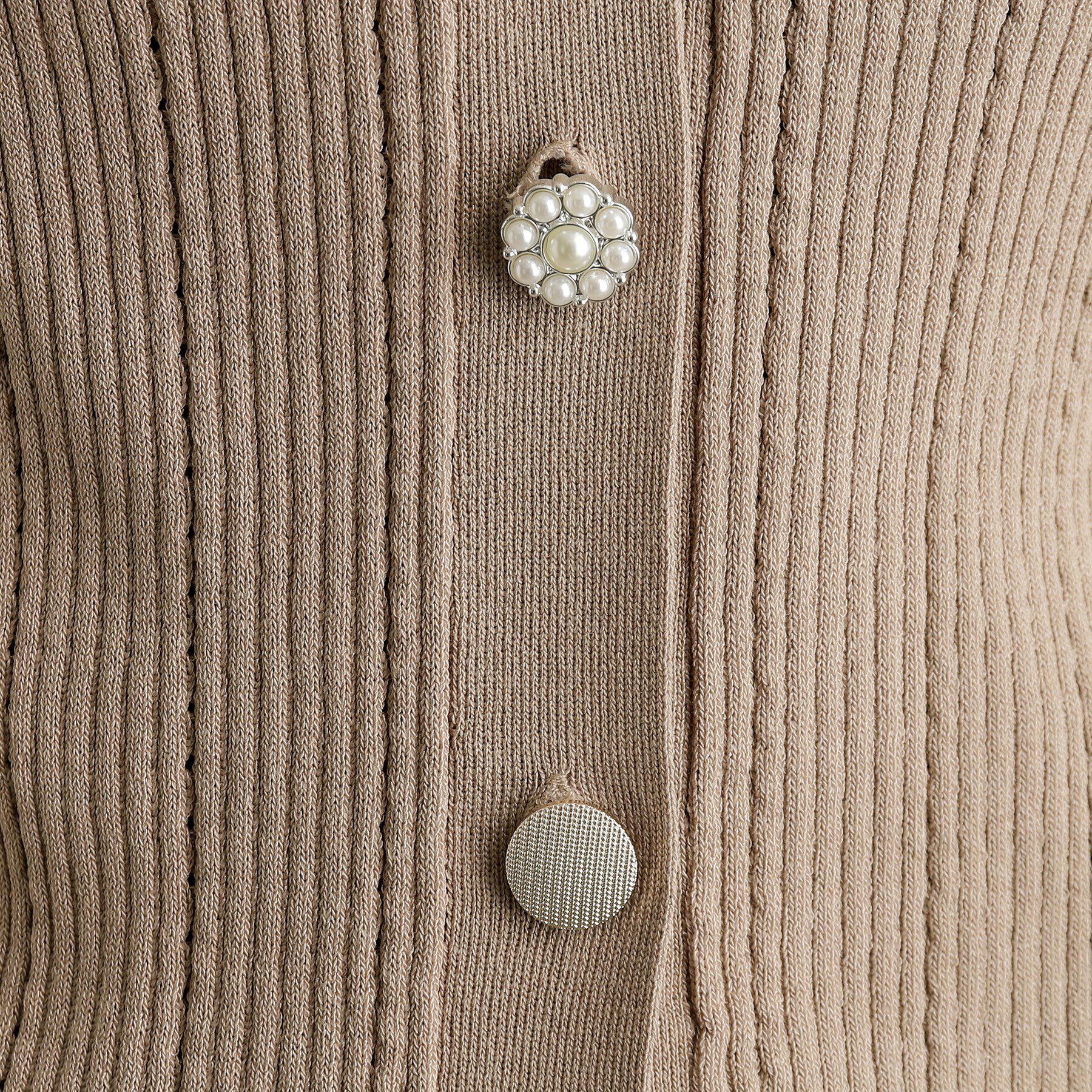 grove「多ボタン透かしニットカーディガン」|カーディガン|