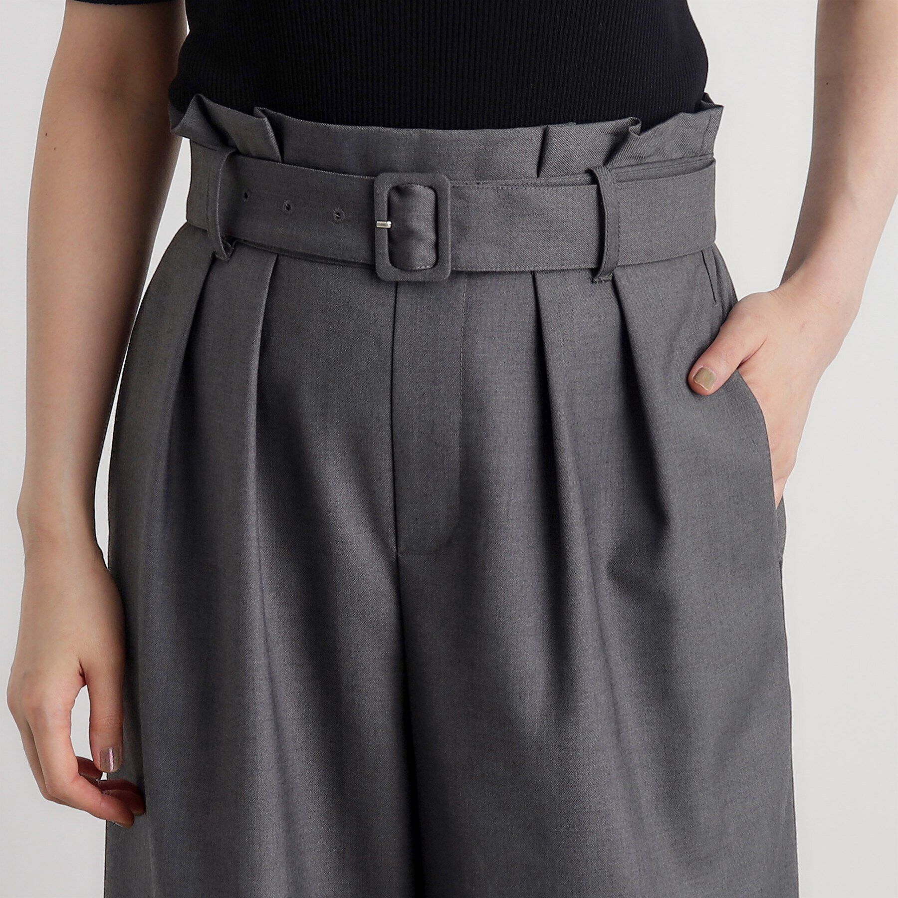 grove「くるみバックルワイドパンツ」|その他|