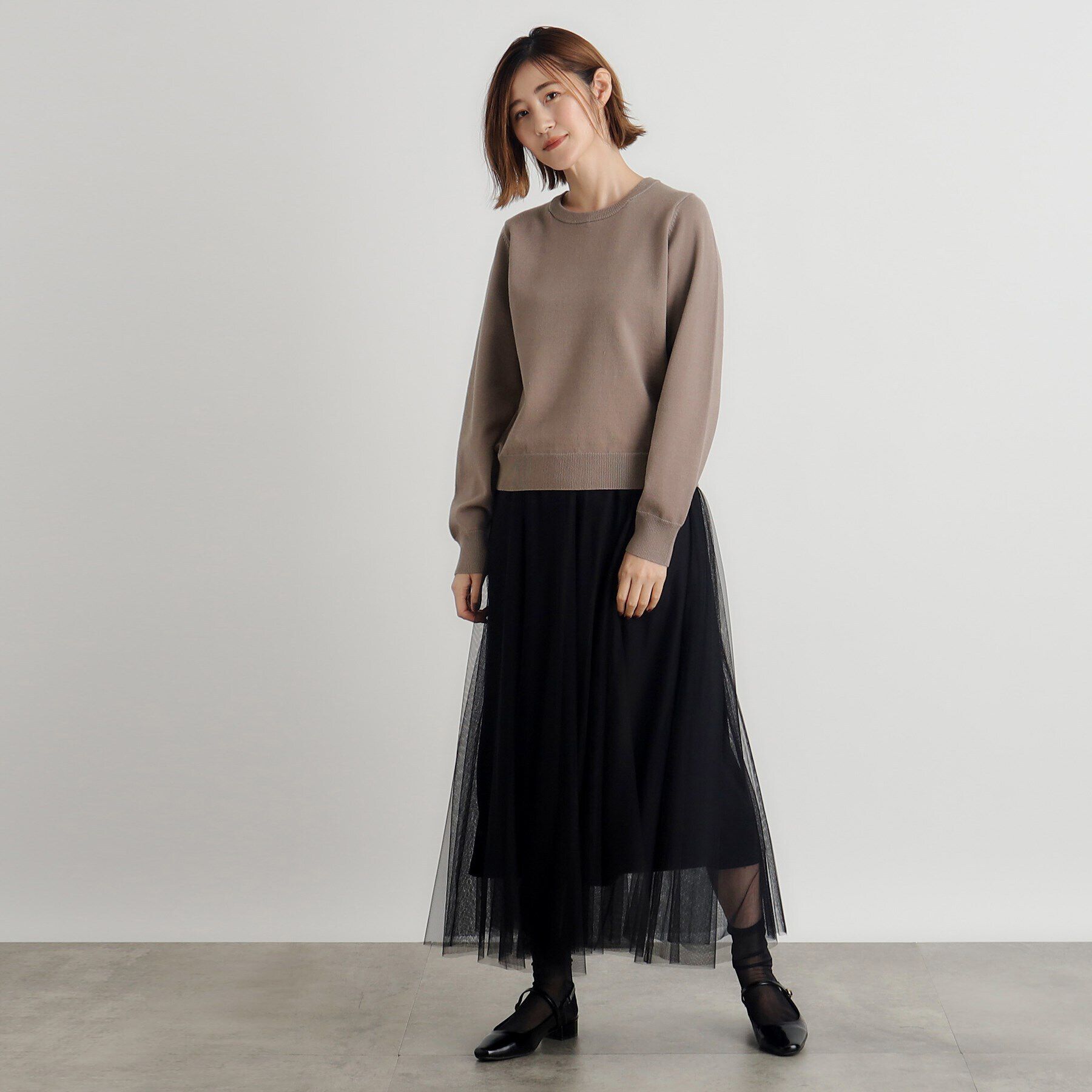 grove「取り外し衿付きニットプルオーバー」|ニット・セーター|