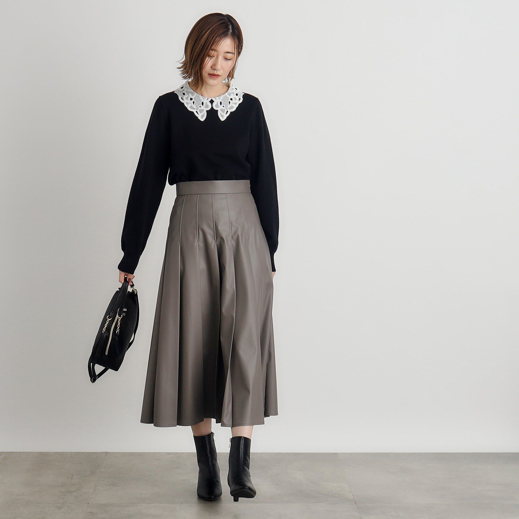 grove「取り外し衿付きニットプルオーバー」|ニット・セーター|