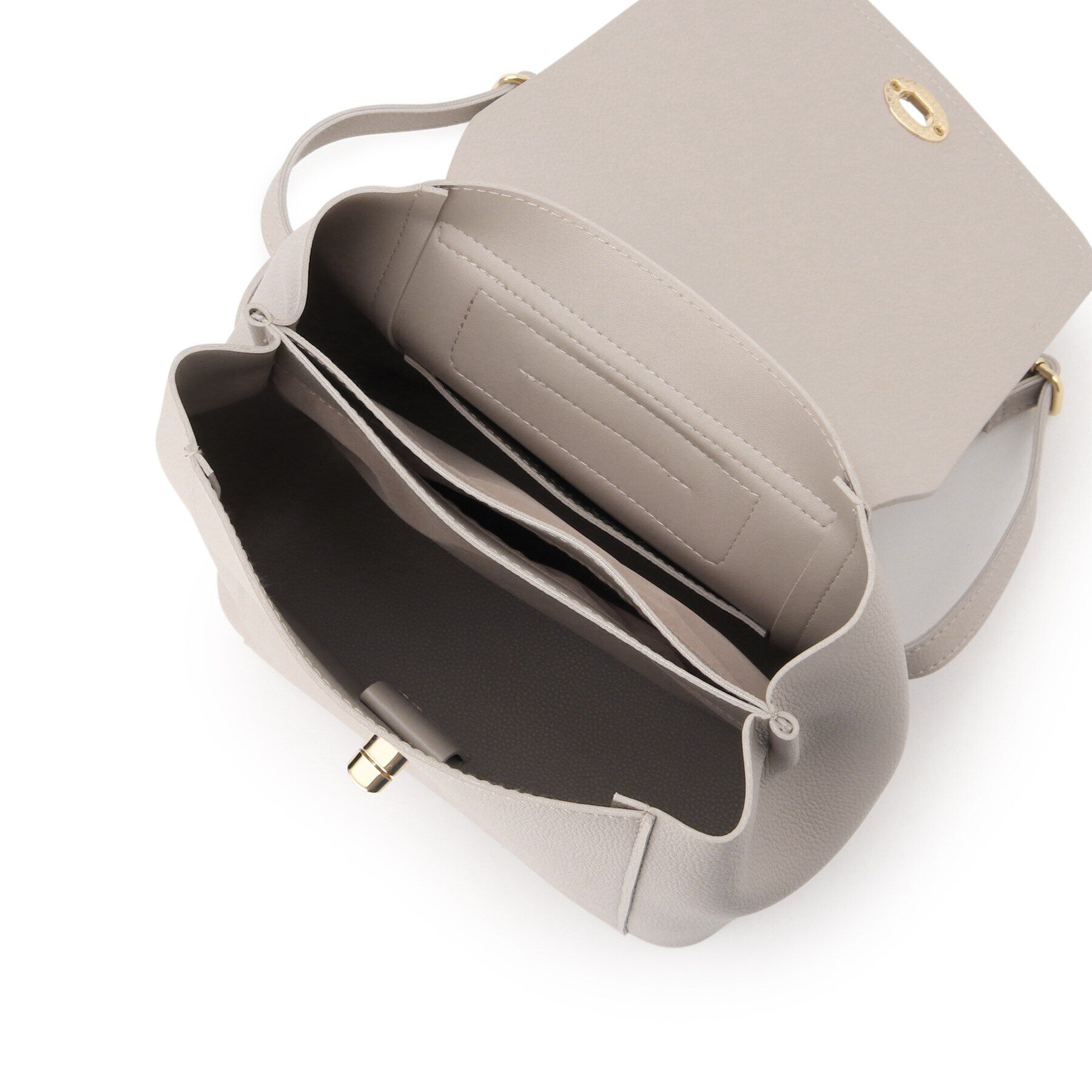 grove「合成皮革中仕切りリュック」|リュック|