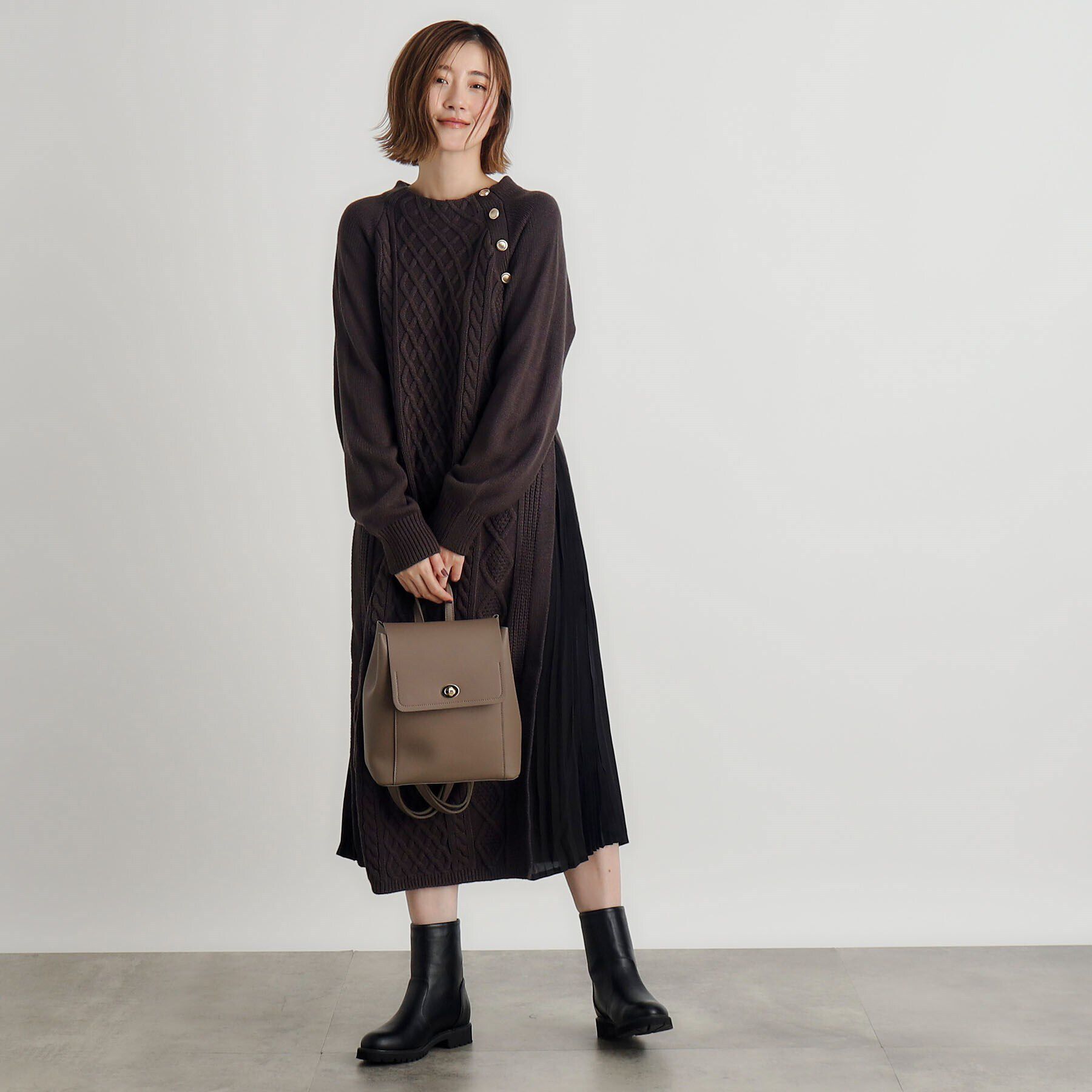 grove「合成皮革中仕切りリュック」|リュック|