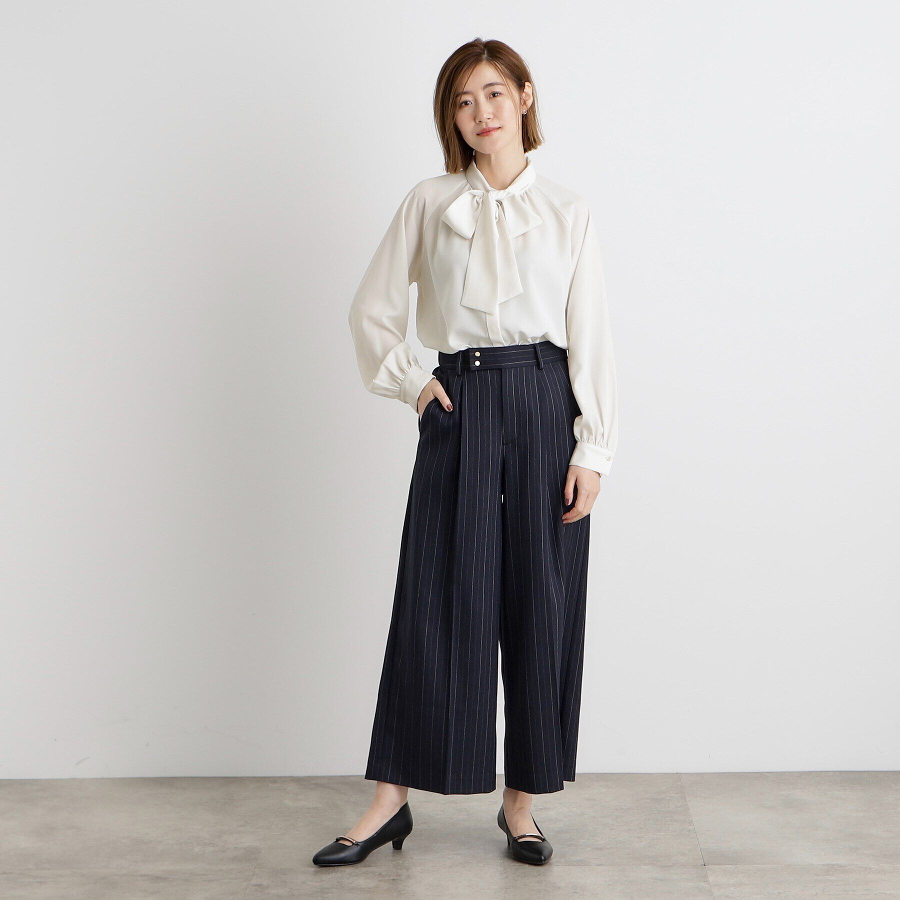 grove「2WAYラグランスリーブボウタイブラウス」|シャツ・ブラウス|