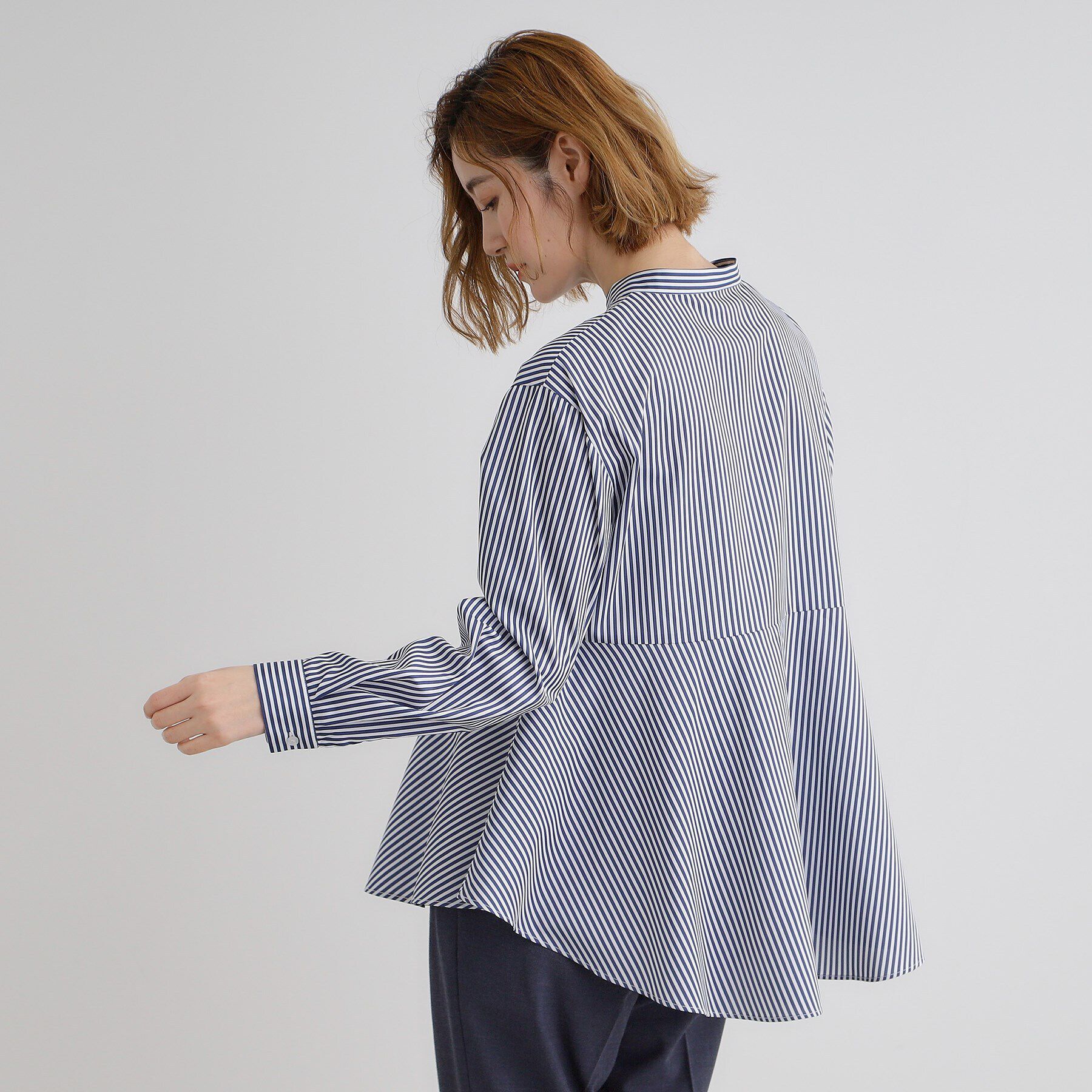 grove「ペプラムスタンドネックシャツ」|シャツ・ブラウス|