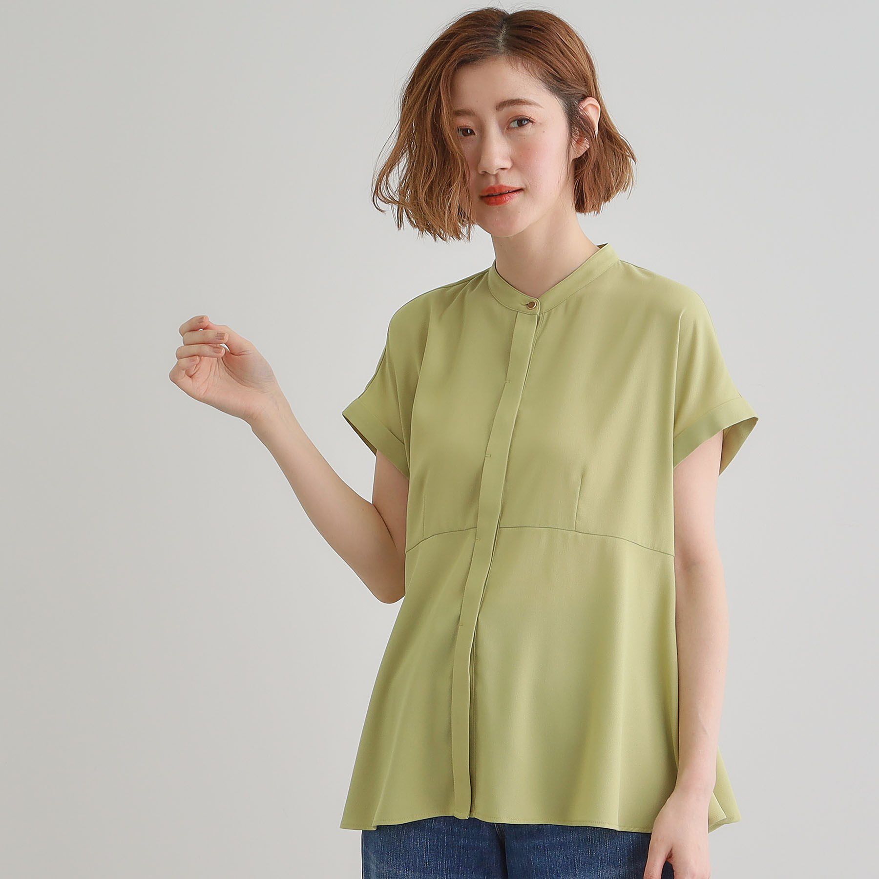 grove「きちんと感もこなれ感も1枚で叶う　優秀ペプラムシャツブラウス」|シャツ・ブラウス|