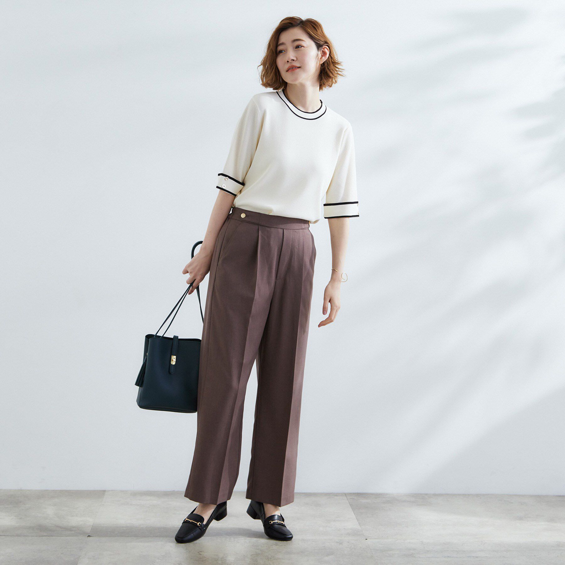 grove「【夏に嬉しい機能付き】やわらかドライタッチワイドスリーブプルオーバー」|ニット・セーター|